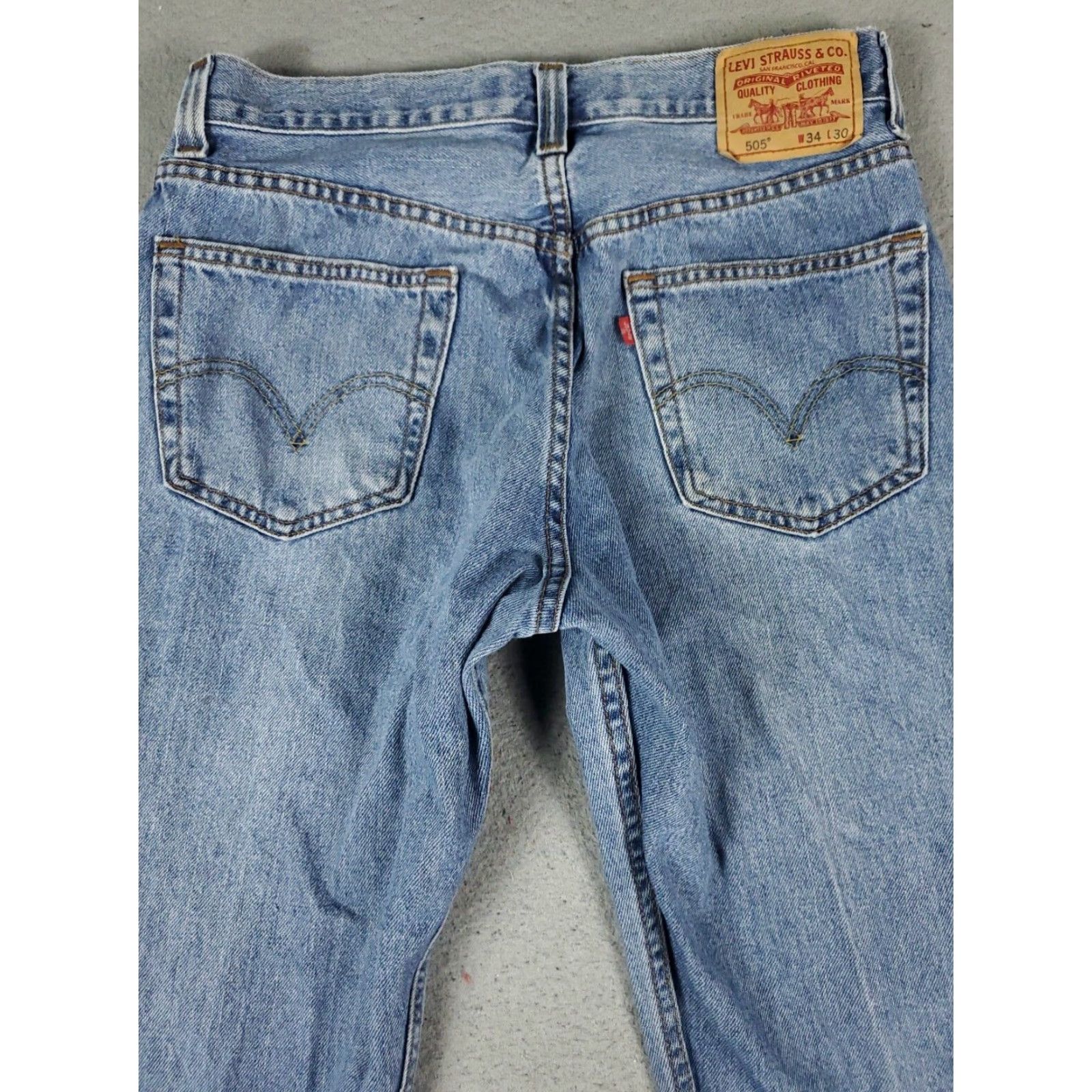 Levi's Levis 505 Mens Blue Straight Leg Jeans 34x28 Cotton Size US 34 / EU 50 - 7 Thumbnail