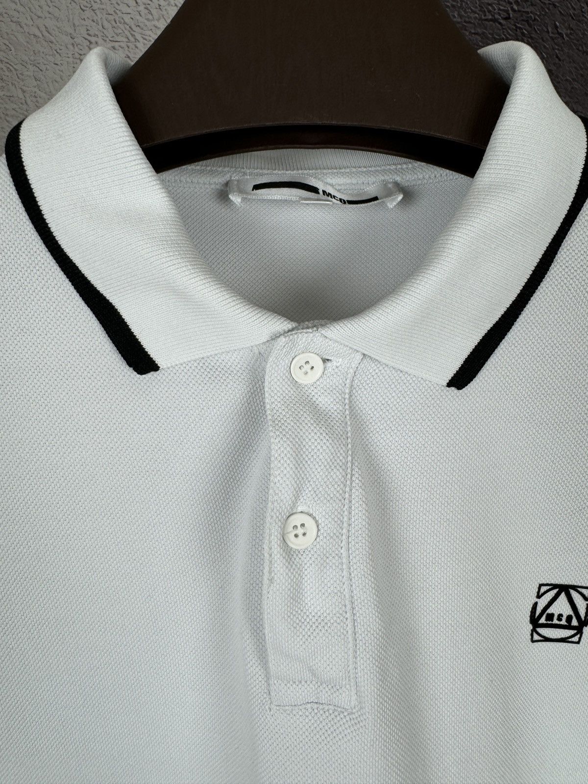 Alexander McQueen McQ by Alexander McQueen white striped polo tee shirt Size US XL / EU 56 / 4 - 8 Thumbnail