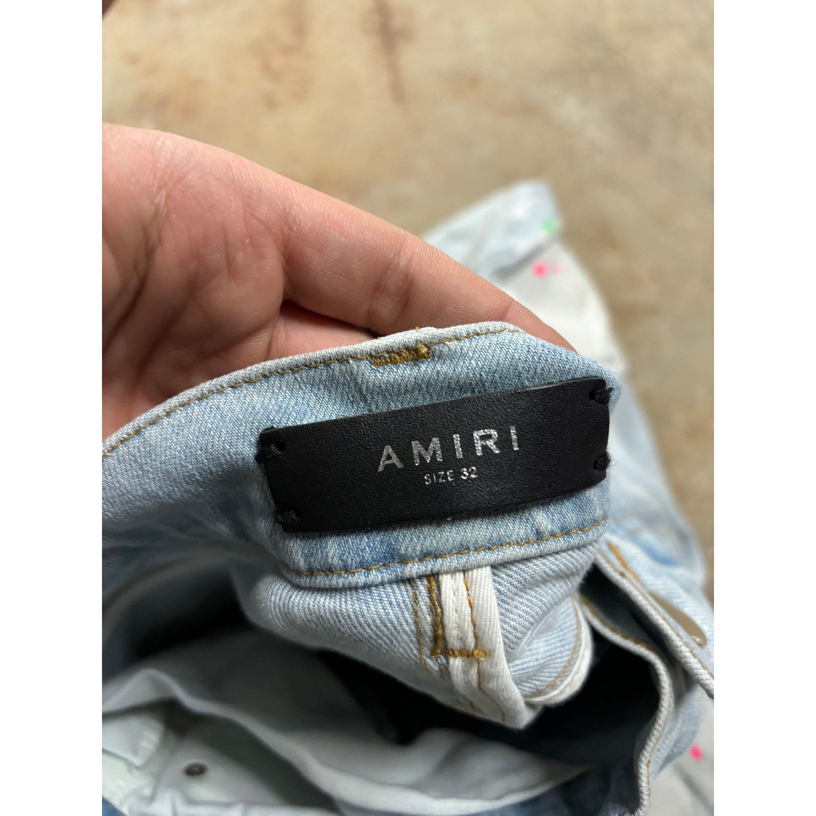 Amiri Amiri Thrasher Splatter South Beach Light Wash Used 32 Size US 32 / EU 48 - 2 Thumbnail