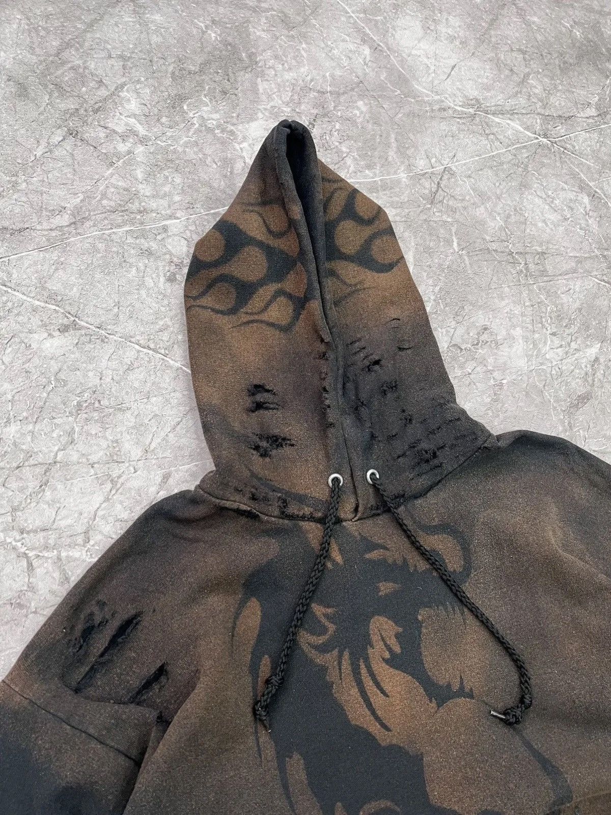 Hanes Archival dragon flame hystericglamour style hoodie faded y2k Size US L / EU 52-54 / 3 - 4 Thumbnail