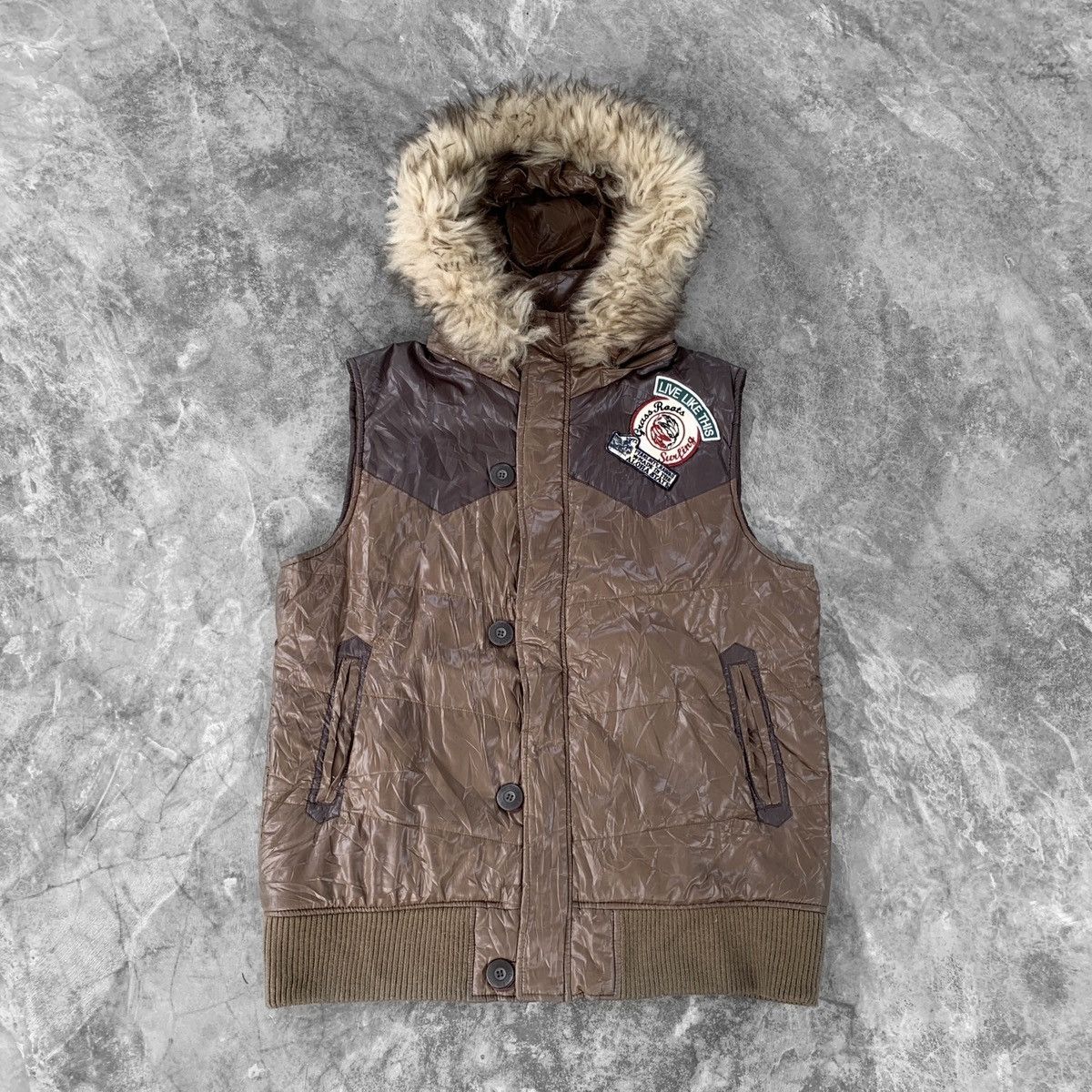 Japanese Brand 2000’s T&C Surf Vesf Fur LGB ifsix GOA Style Jacket Size US XL / EU 56 / 4 - 1 Thumbnail