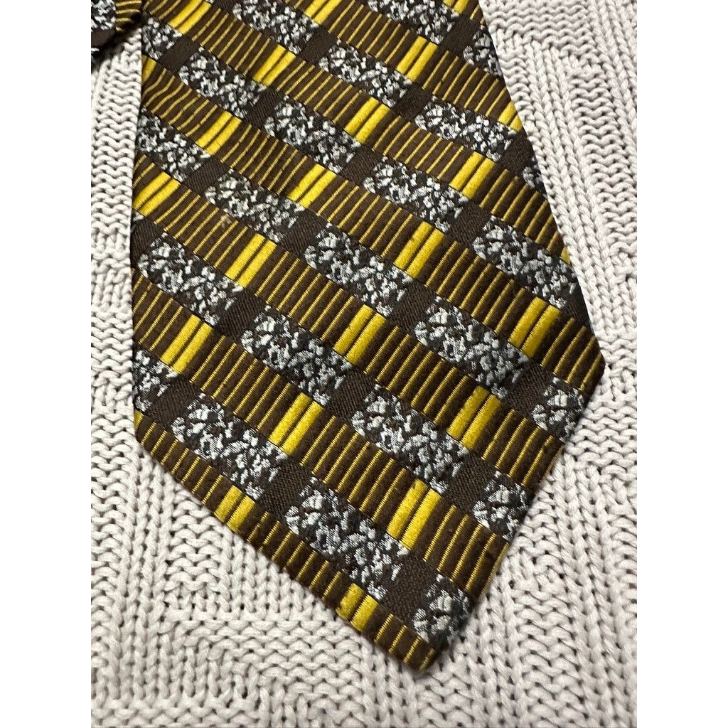 Vintage Vintage Dawson gold and brown striped tie Size ONE SIZE - 2 Thumbnail