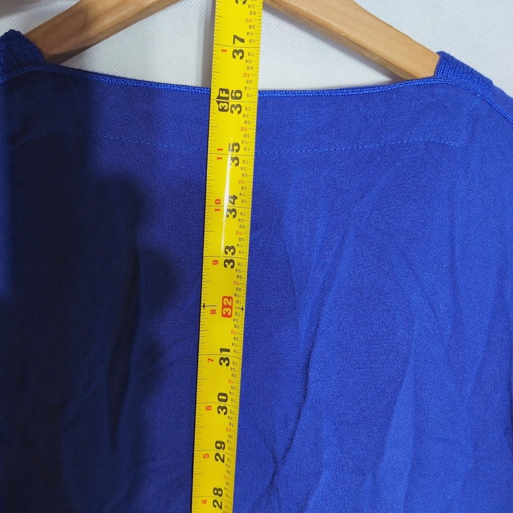 Handmade Unbranded Vibrant 2X Blue Women's Tunic Top Heavy Embroider Size XXL / US 16-18 / IT 52-54 - 5 Thumbnail
