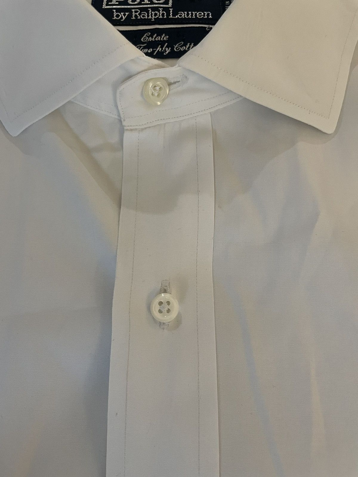 Polo Ralph Lauren × Vintage Estate Two-Ply Cotton Spread Collar French Cuff Shirt Size US XL / EU 56 / 4 - 4 Thumbnail