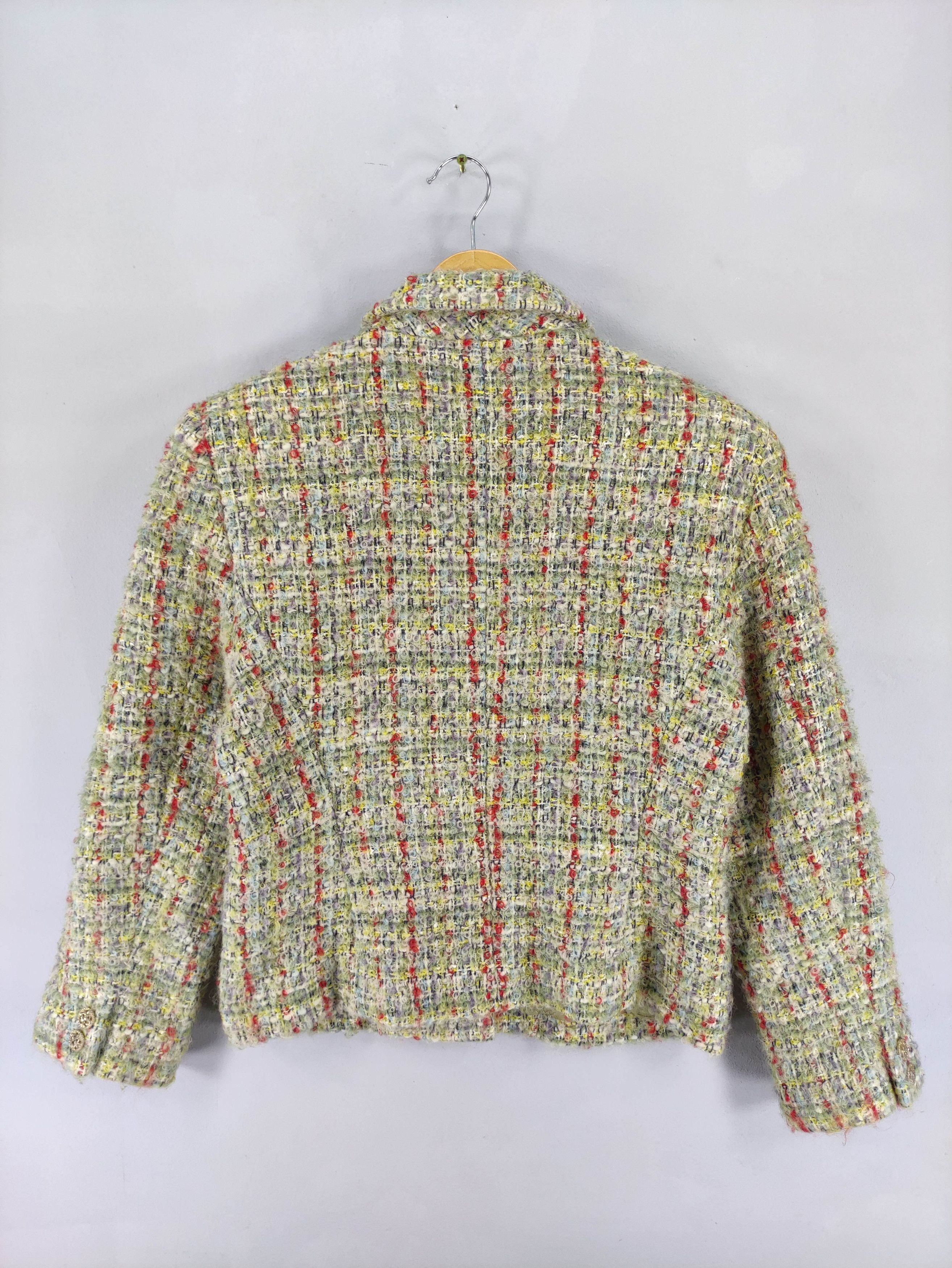 Japanese Brand Vintage Haru De Amie Wool Tweed Jacket Size S / US 4 / IT 40 - 8 Thumbnail