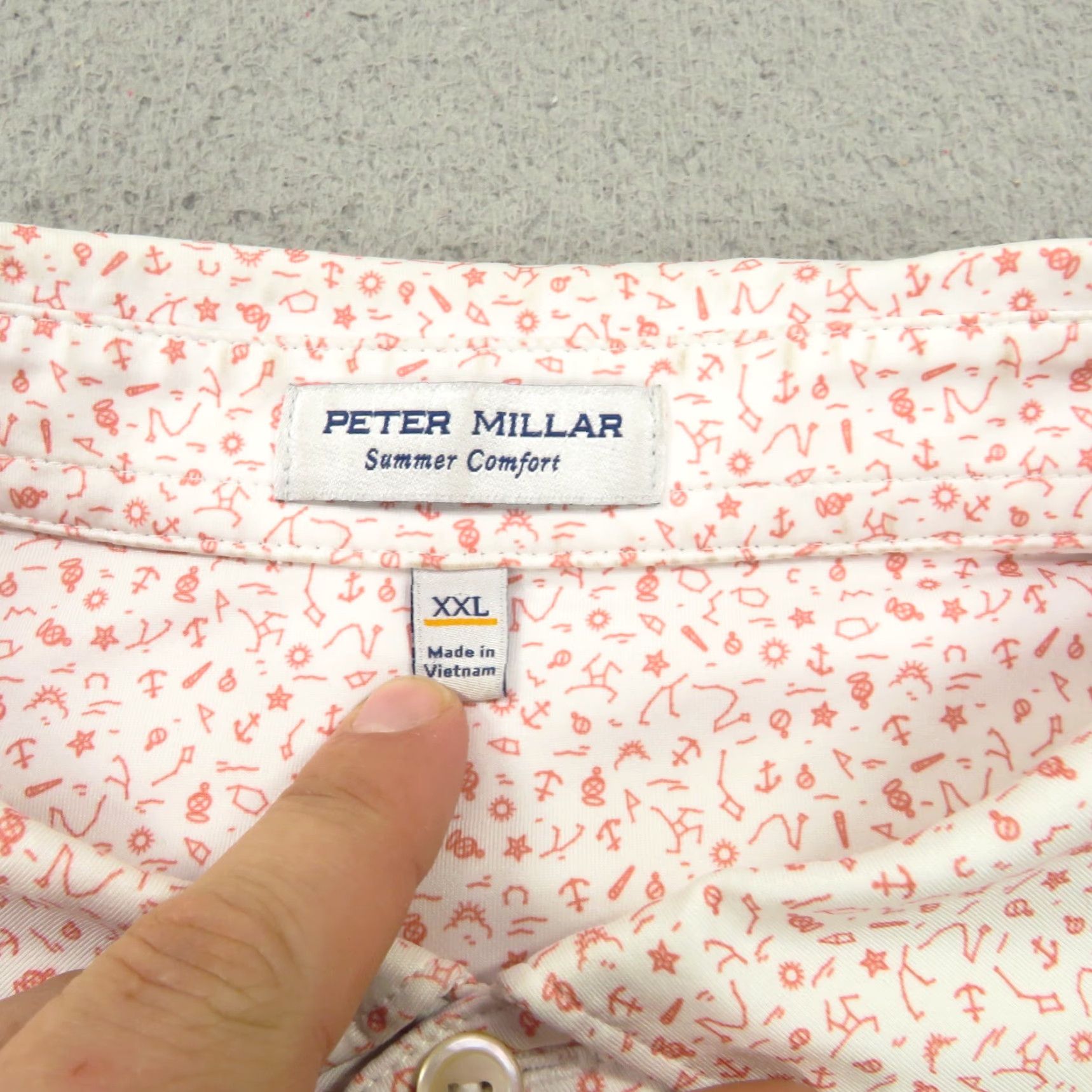 Peter Millar Peter Millar Polo XXL Mens Summer Comfort Graphic All Over Print 1927 Golf Club Shirt Size US XXL / EU 58 / 5 - 5 Thumbnail