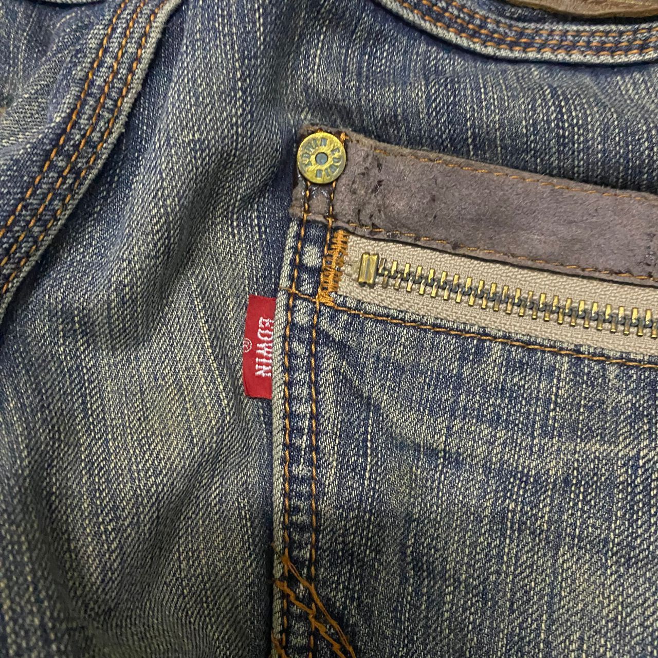 Edwin 💥Best Offer💥Vintage Edwin Blue Trip Distressed Denim Size US 36 / EU 52 - 12 Thumbnail