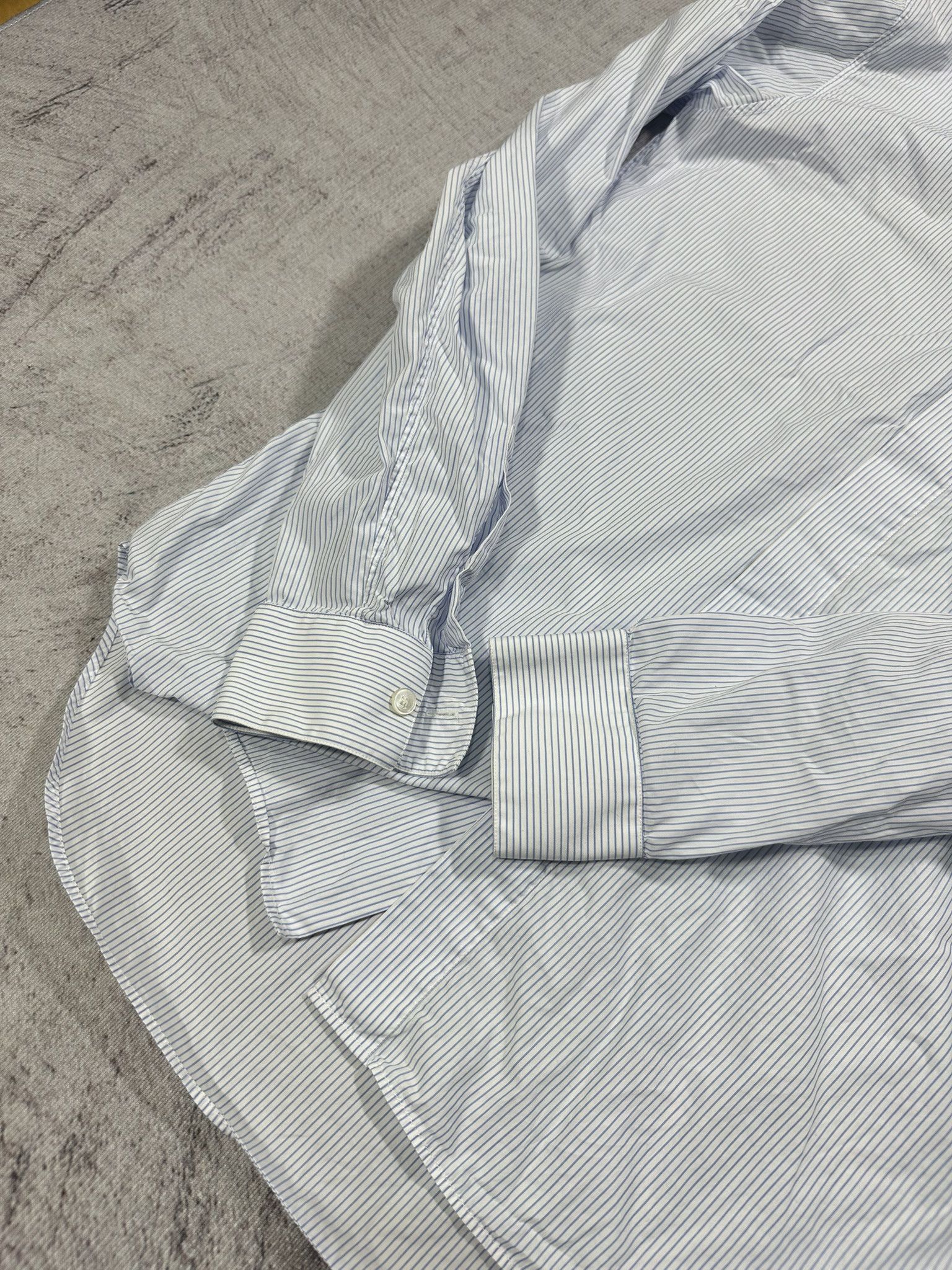 Dior Dior Shirt Striped Small Logo Paris Classic Light Blue Size US S / EU 44-46 / 1 - 3 Thumbnail
