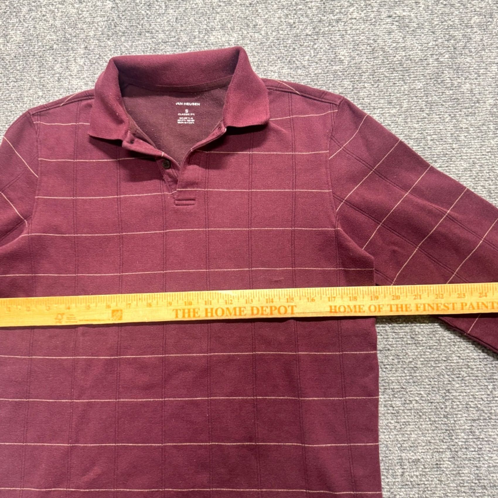 Vintage VINTAGE Van Heusen Polo Shirt Mens S Long-sleeve Maroon 90s Y2K Polo Shirt Mens S Maroon Vintage 90s Y2K Size US S / EU 44-46 / 1 - 5 Thumbnail
