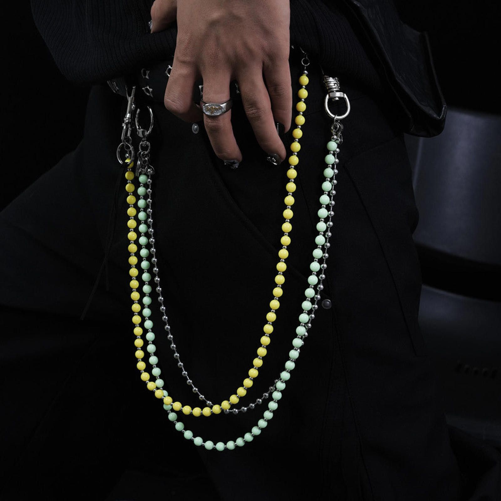 Other Double Layered Beaded Wallet Chain Size ONE SIZE - 3 Thumbnail