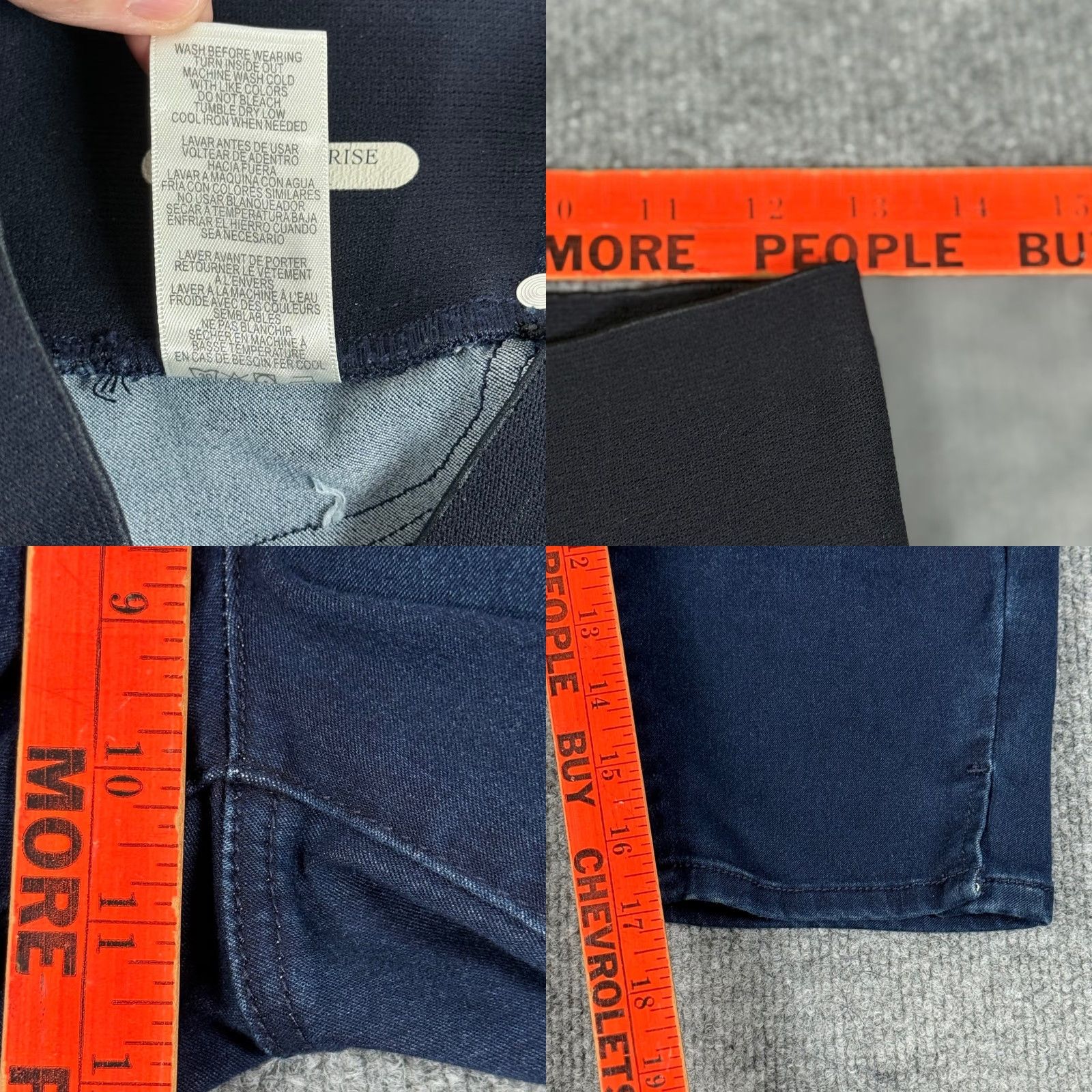 Vintage Seven7 Size 4 Dark Wash Pull On Ultra High Rise Skimmer Capri Denim Crop Pants Jeans Size 27" / US 4 / IT 40 - 8 Thumbnail