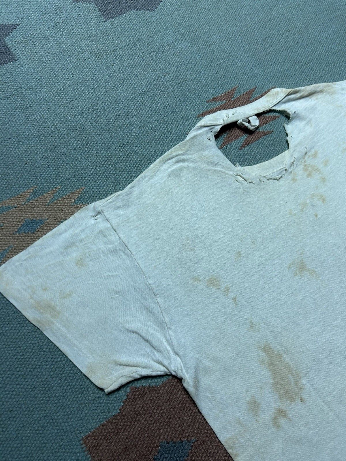 Vintage Vtg 1960s blank white t shirt Hanes soft cotton distressed M Size US M / EU 48-50 / 2 - 12 Thumbnail