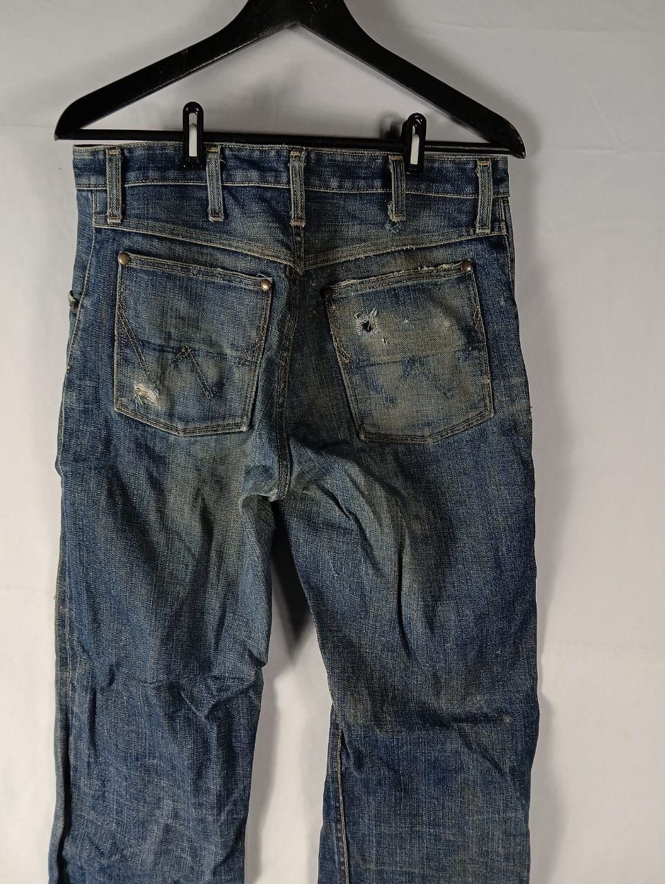 Vintage Vintage wrangler size 31 A2 distressed denim SelvAge 3382 Size US 31 - 6 Thumbnail