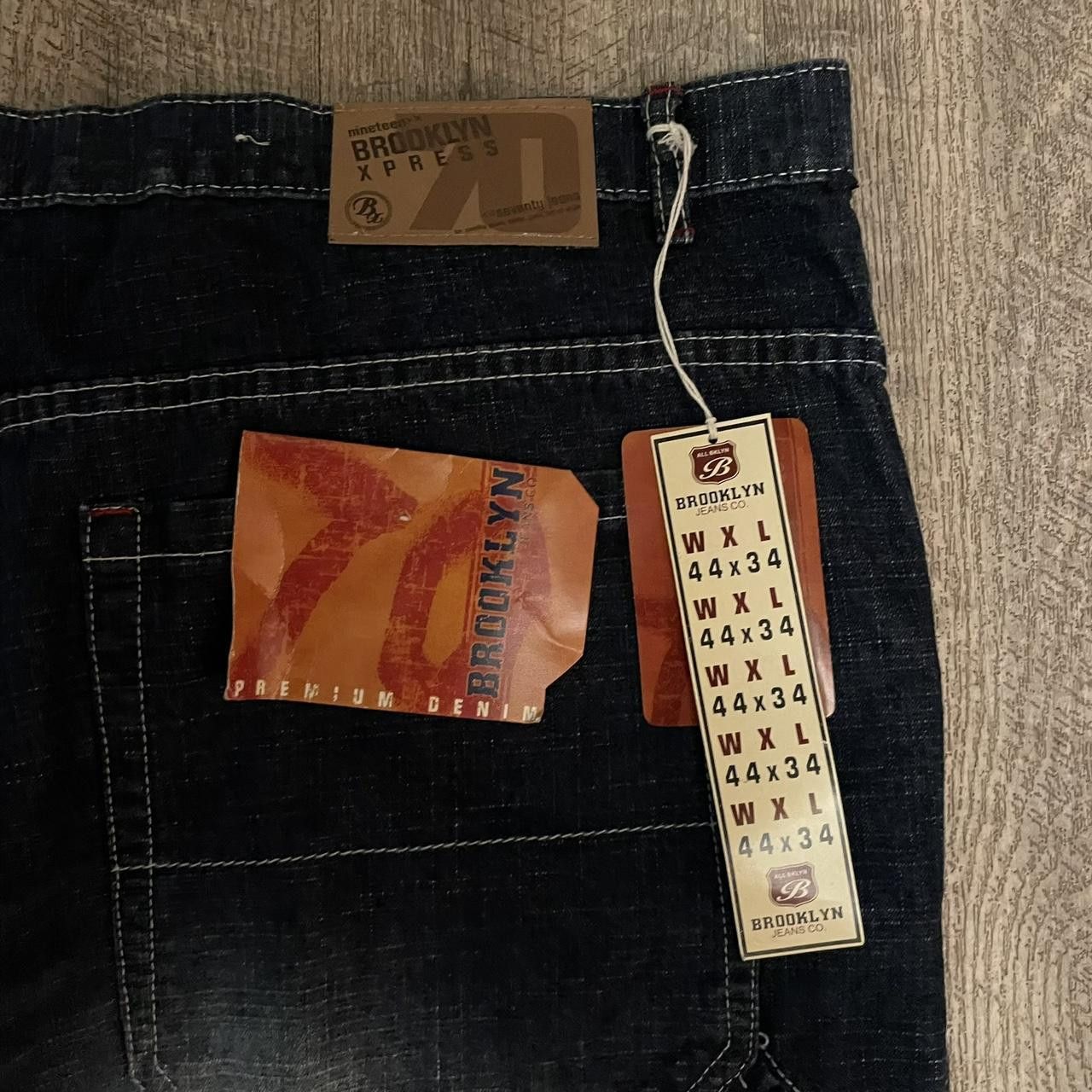 Brooklyn Denim Co. × Vintage Vintage Y2K BNWT Brooklyn Jeans CO Carpenter Baggy Wide Jean Size US 44 / EU 60 - 2 Thumbnail