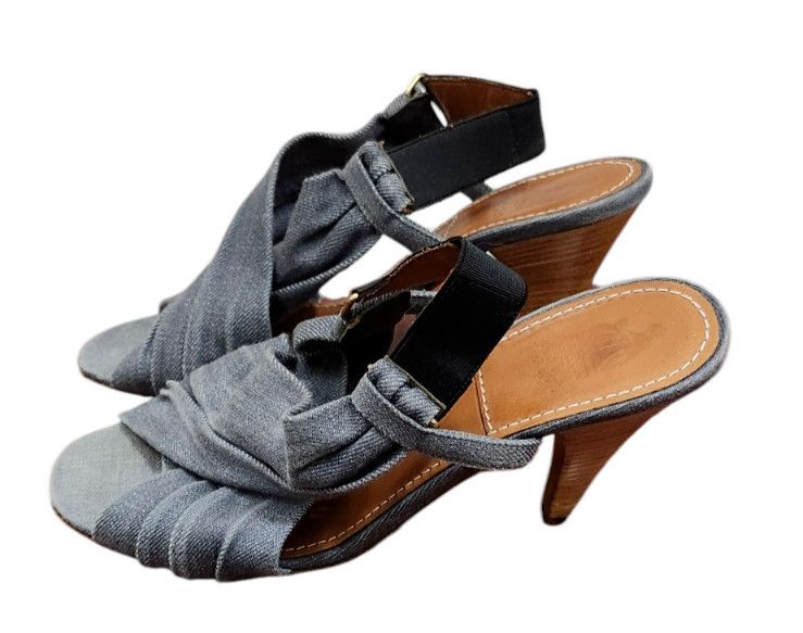 Lanvin Lanvin Jean And Wooden High Heels Size EU 40/ US 9.5 Size US 9.5 / IT 39.5 - 6 Thumbnail