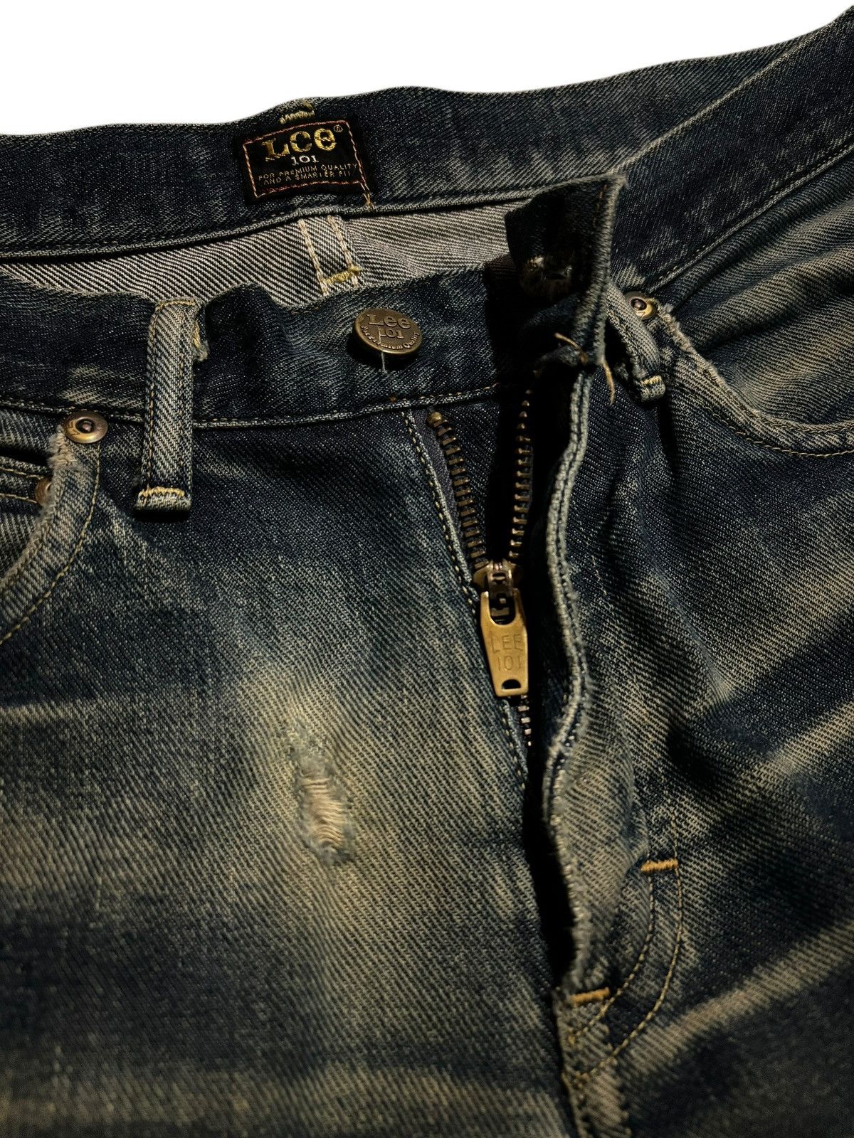 Comme des Garcons Y2k Lee Selvedge Lot 101 Distressed Season Faded Jeans Size US 30 / EU 46 - 7 Thumbnail
