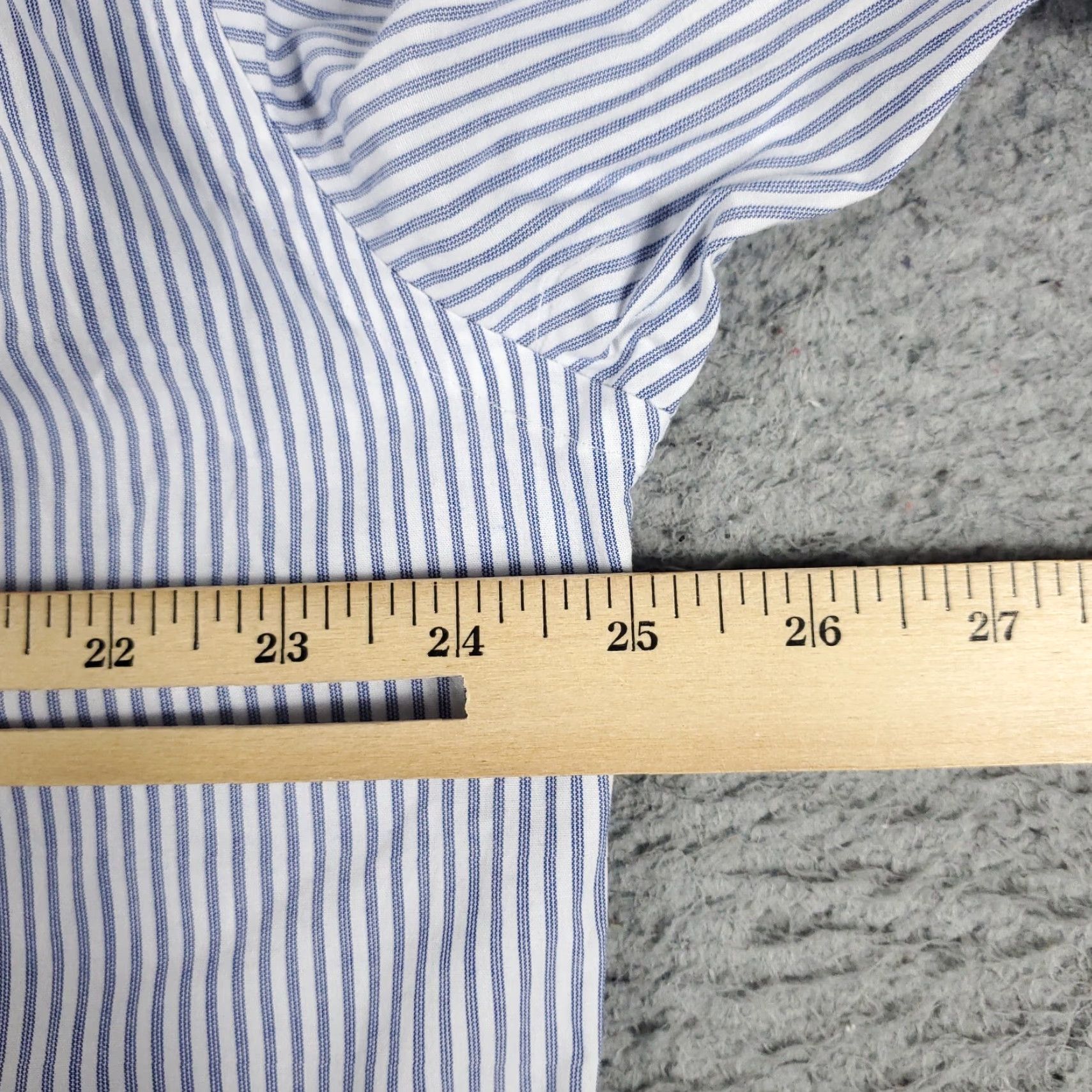 Tommy Hilfiger Tommy Hilfiger Shirt Mens Large Blue Striped Button-Up Long Sleeve Casual Business Ready Navy/Blue Classic Preppy American Mens L Blue Striped Shirt Size US L / EU 52-54 / 3 - 6 Thumbnail