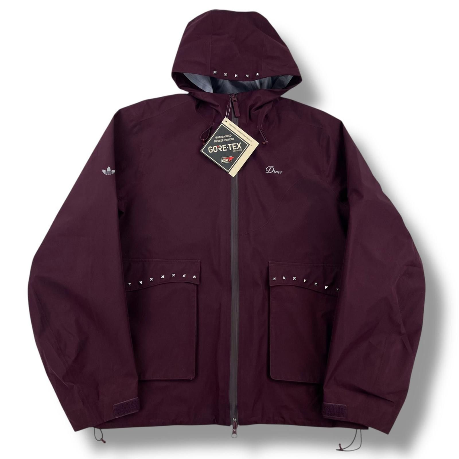 Adidas Adidas x Dime Studded Gore-Tex Maroon Jacket Size US XL / EU 56 / 4 - 2 Thumbnail
