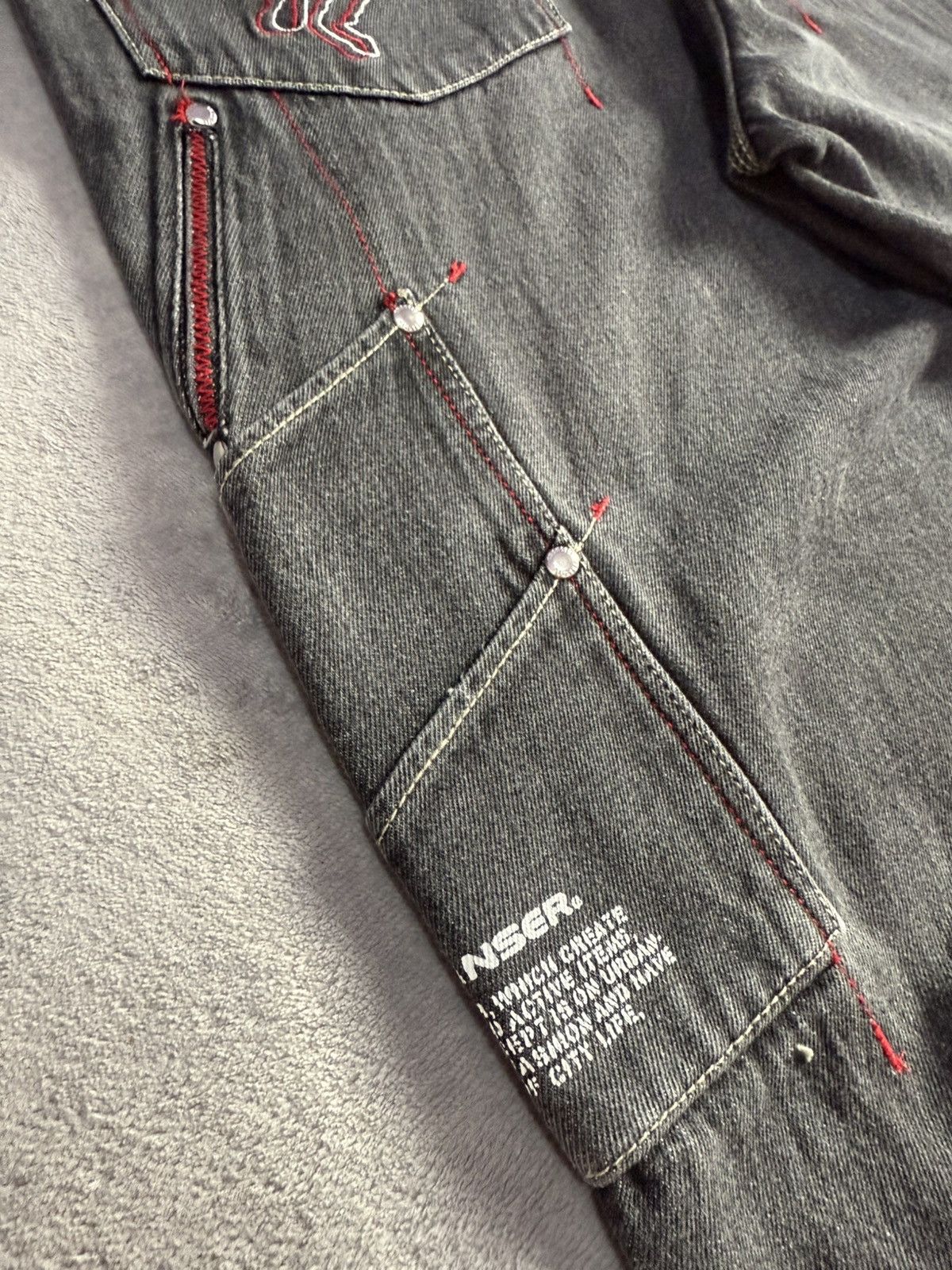 JNCO × Southpole Y2K Transer Double Knee Skate Baggy Jeans Size US 30 / EU 46 - 15 Thumbnail