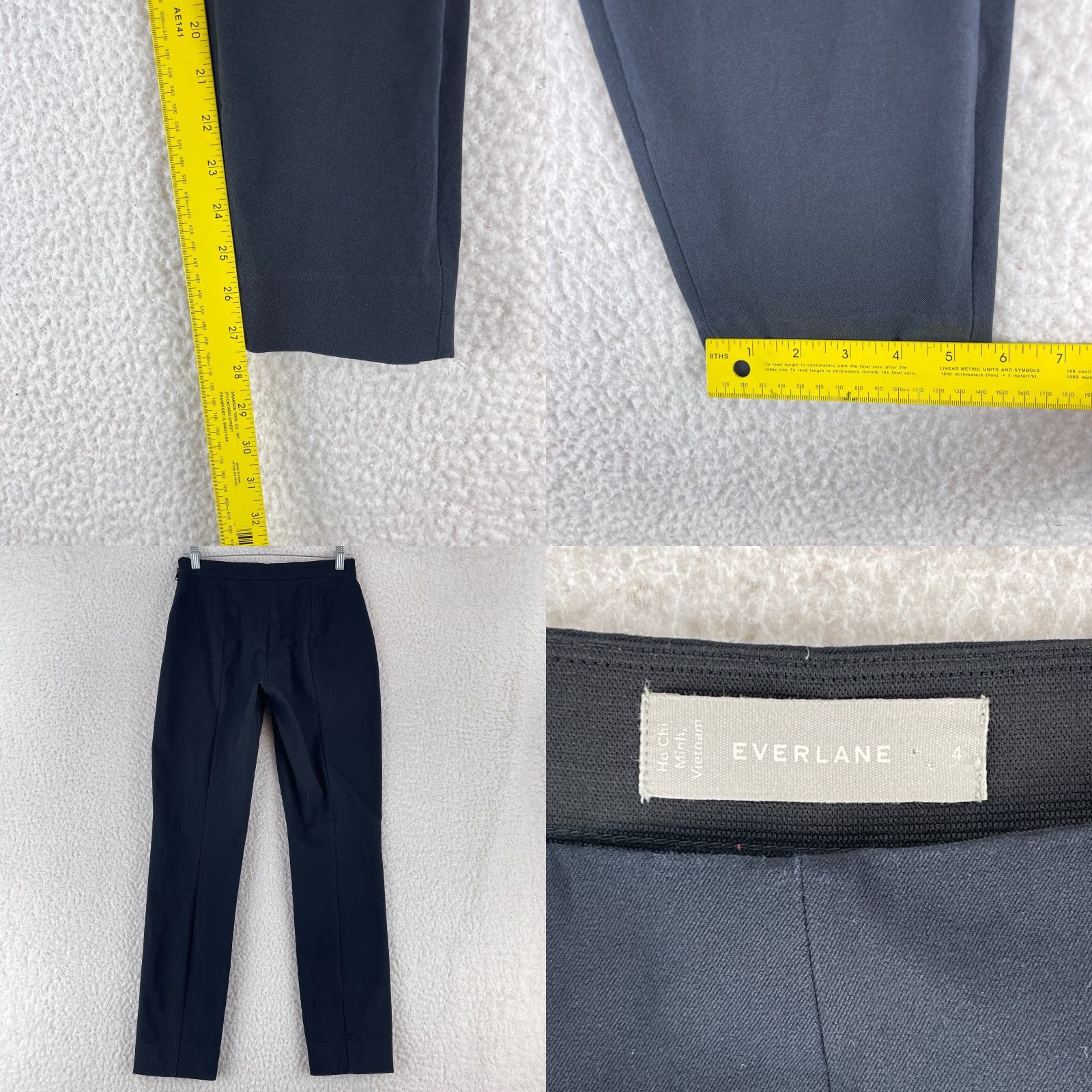 Everlane Everlane Black Side Zip Ankle Length Pants Womens High-Rise Stretch Size 4 Size 27" / US 4 / IT 40 - 8 Thumbnail