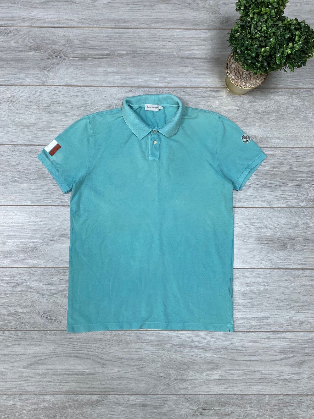 Moncler Moncler vintage France 🇫🇷 painted big logo polo Manica Corta Size US L / EU 52-54 / 3 - 1 Thumbnail