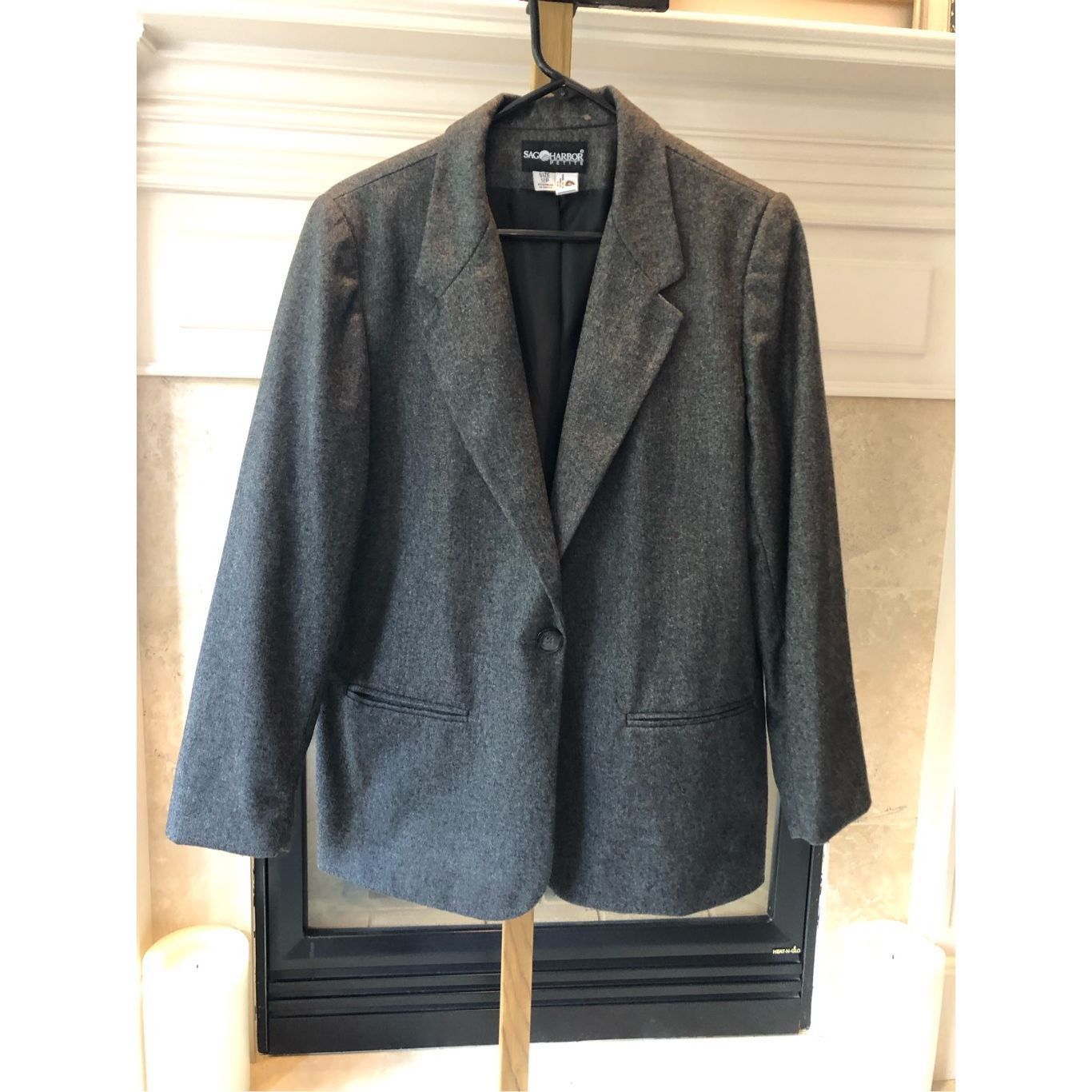 Other Sag Harbor Women’s Gray Wool Elegant One Button Up Blazer Size Petite 12 Size XL / US 12-14 / IT 48-50 - 1 Thumbnail