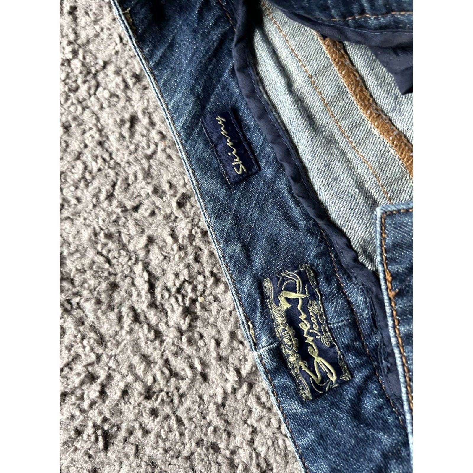 Vintage Seven7 Sz 26 Skinny Jeans Ankle Tapered Blue Dark Wash Women Size 26" / US 2 / IT 38 - 6 Thumbnail