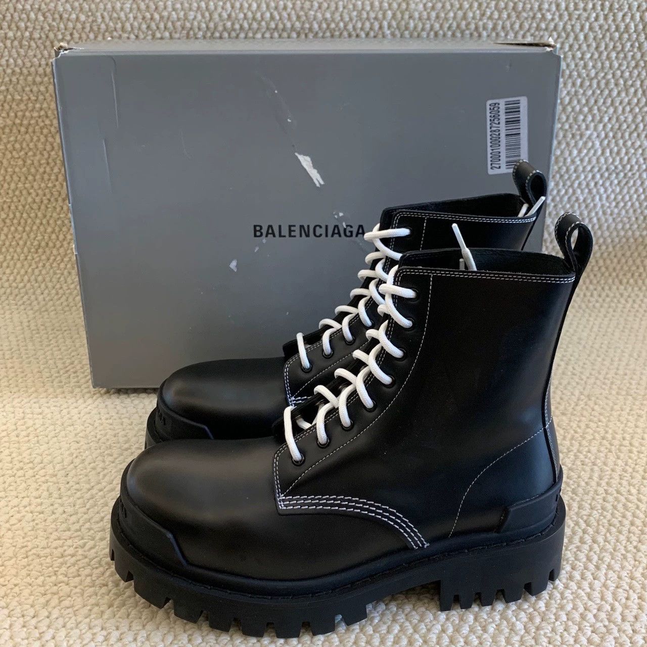 Balenciaga Balenciaga Strike lace-up vintage black boots Size US 7 / IT 37 - 7 Thumbnail