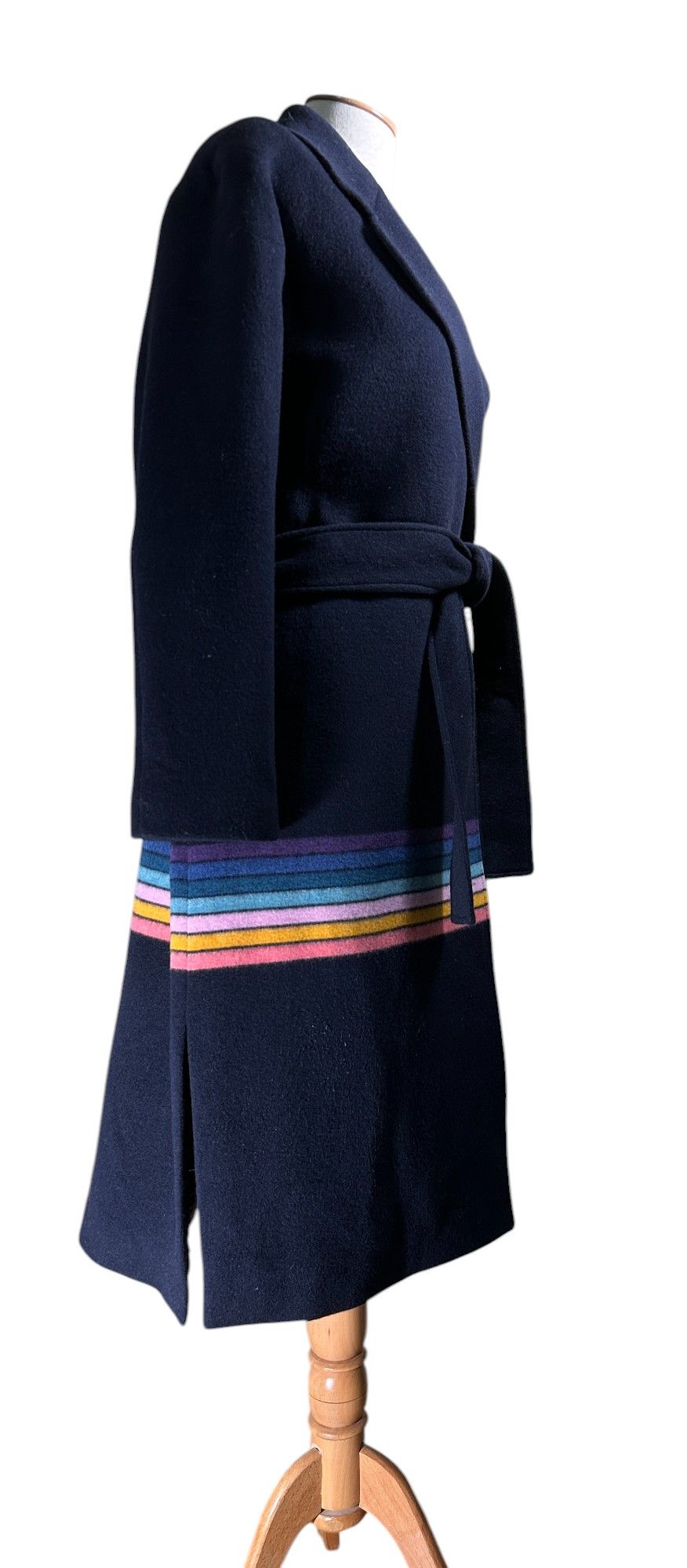 Paul Smith Navy Blue Coat Striped Colors Size M / US 6-8 / IT 42-44 - 3 Thumbnail