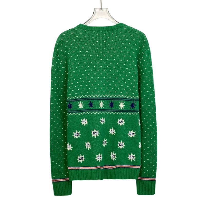 Gucci Gucci Green horn tiger head inlaid wool round-neck long-sle Size US S / EU 44-46 / 1 - 2 Thumbnail