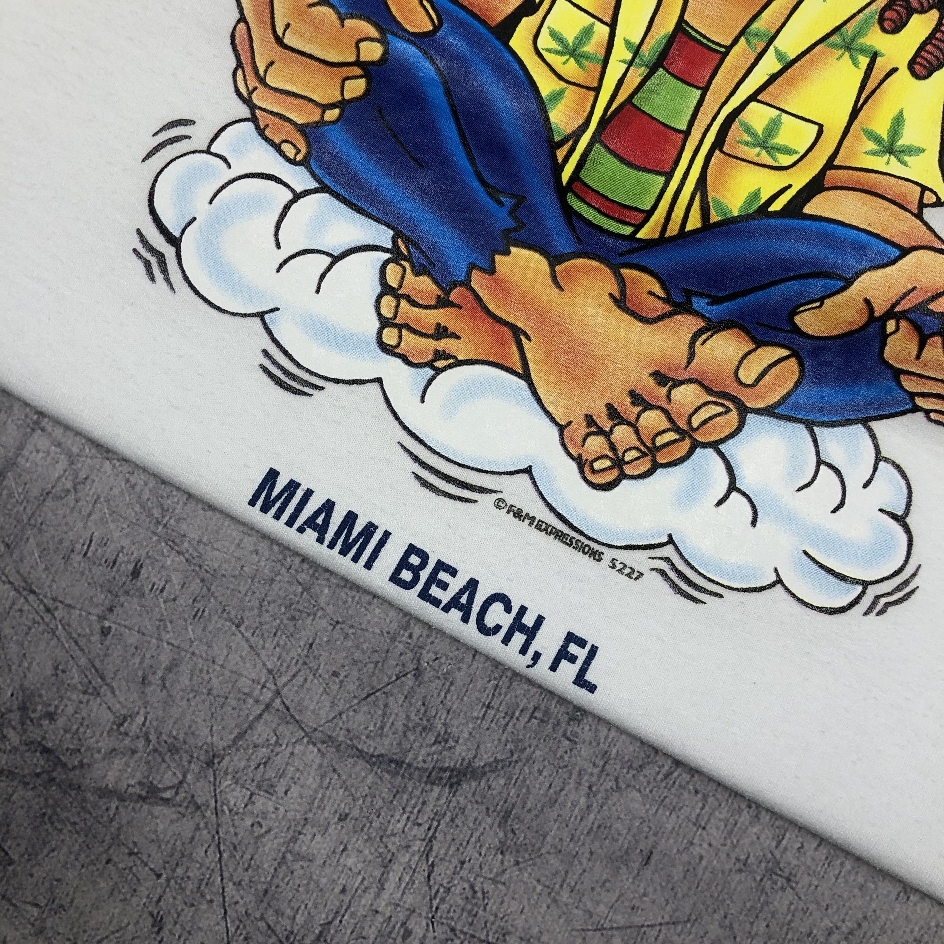 Vintage Smoke Weed Rasta Miami Beach Florida USA Vintage Tee Size US M / EU 48-50 / 2 - 3 Thumbnail