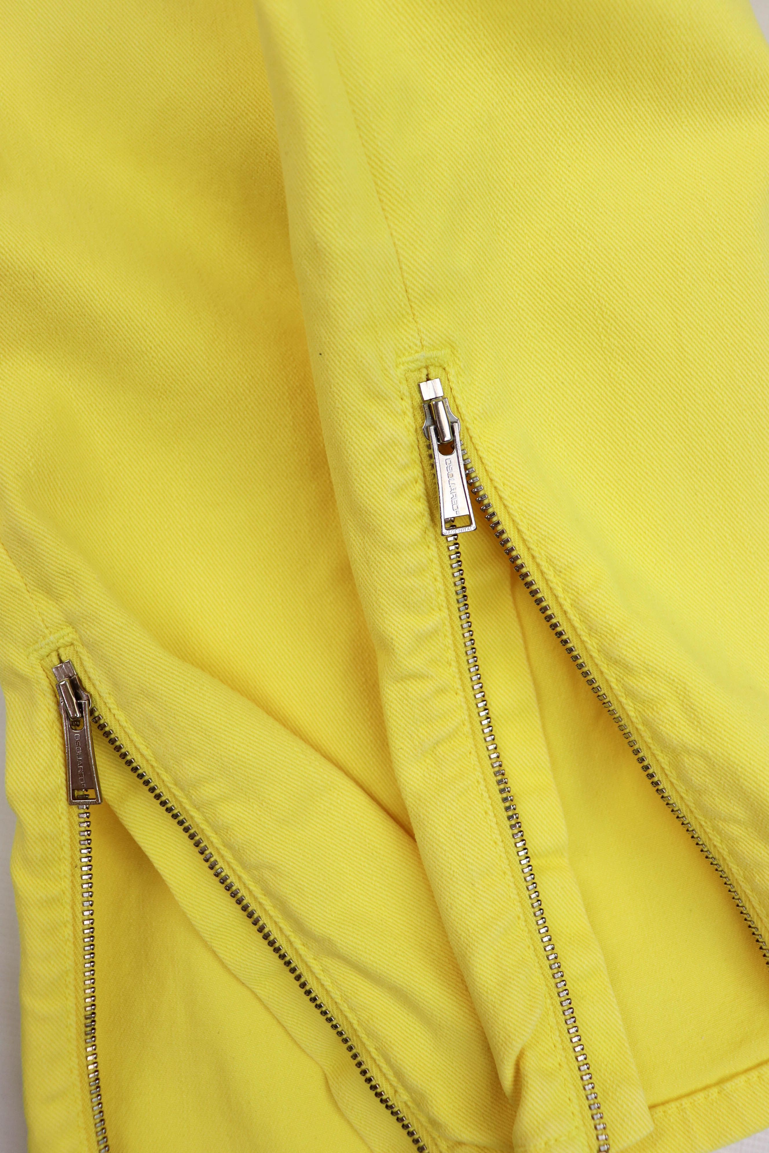 Dsquared2 WMNS Dsquared2 Yellow Slim Fit Zip Jeans Size 28" / US 6 / IT 42 - 8 Thumbnail