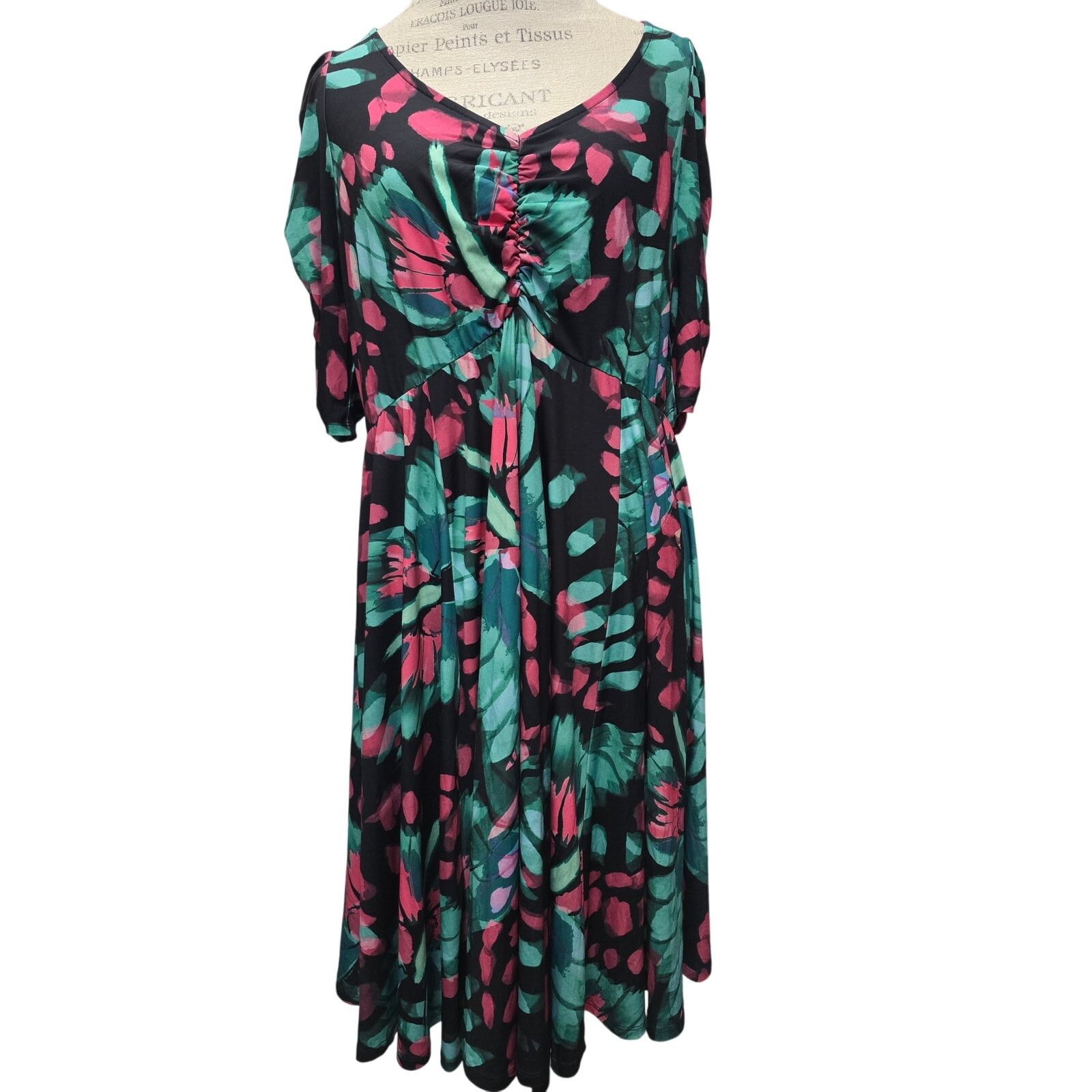 Other Torrid Mini Studio Knit Cinch Front Skater Dress, Size 2 Size XXL / US 16-18 / IT 52-54 - 2 Thumbnail