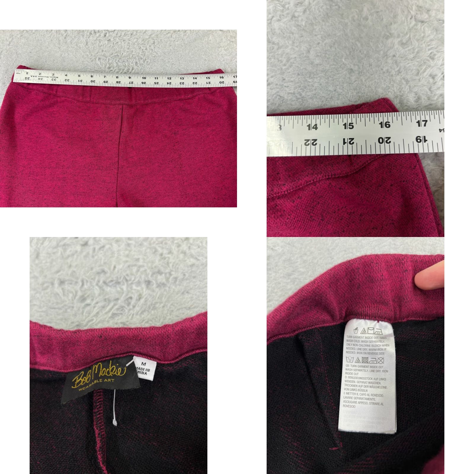 Bob Mackie Bob Mackie Pants Women's Regular Cropped Casual Cotton Blend Red 36x25 Knit Pleated Straight Rise Mid Inseam 25 in USA, American, Classic, Vintage No Size M / US 6-8 / IT 42-44 - 8 Thumbnail