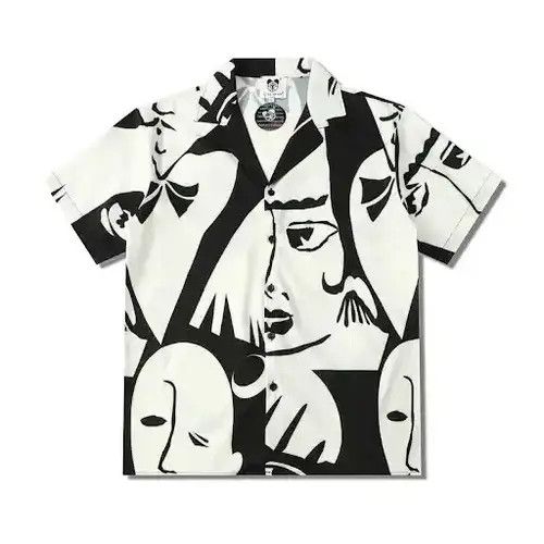 Individualized Shirts × Japanese Brand Abstract Faces Button Up Shirt Size US XL / EU 56 / 4 - 3 Thumbnail