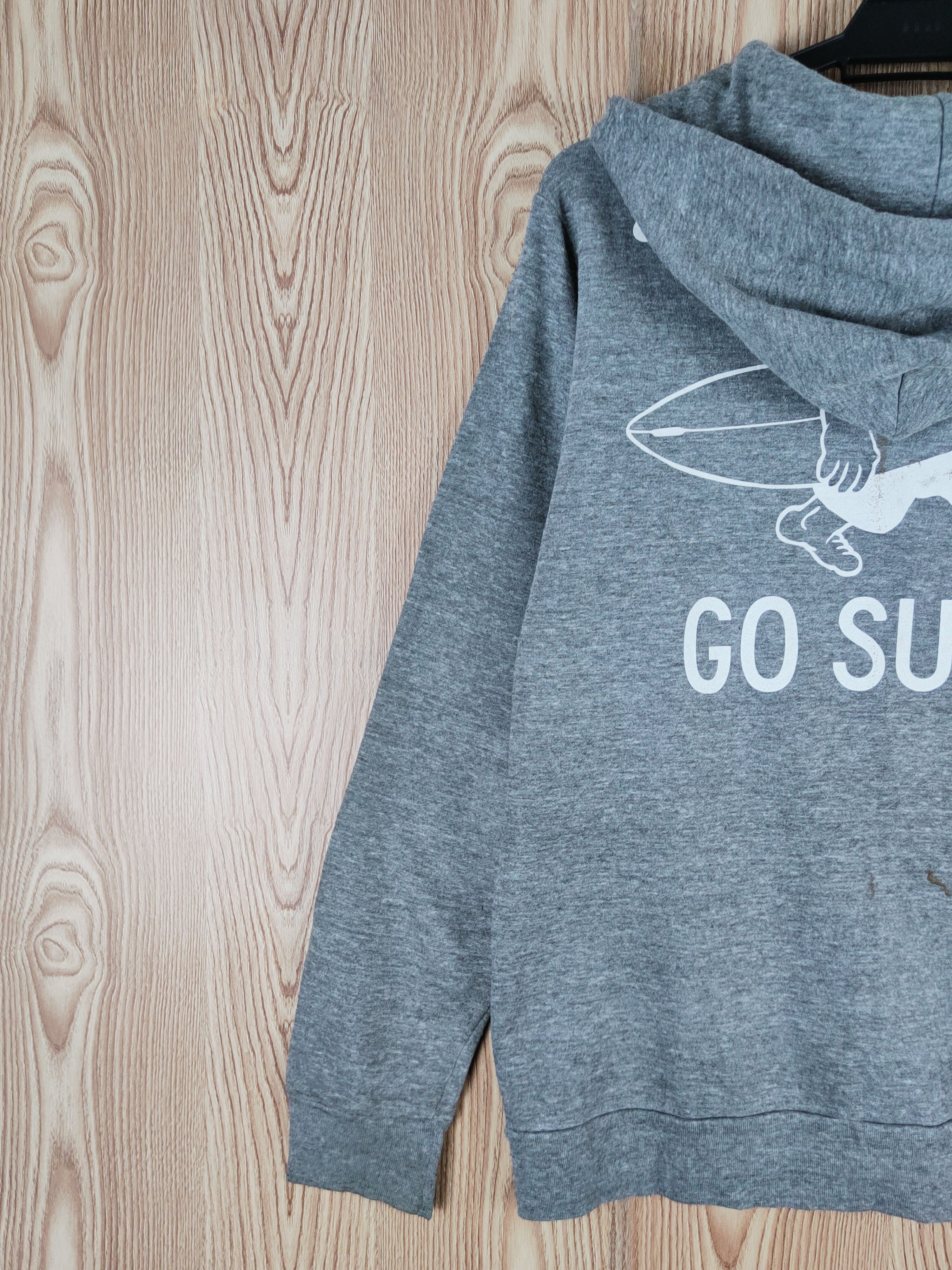 Hurley × Vintage Vintage & Faded Hurley Dark Gray Go Surf Hoodie Sweaters Size US M / EU 48-50 / 2 - 11 Thumbnail