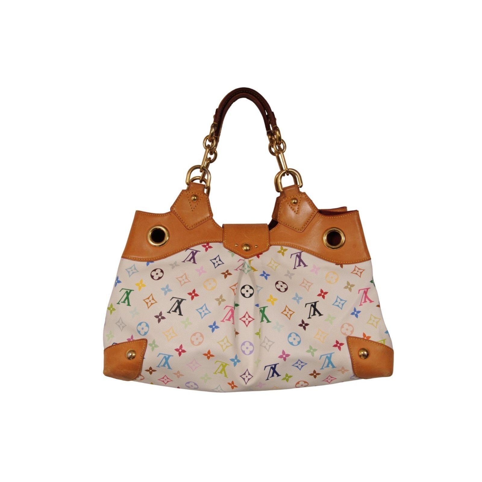 Louis Vuitton Ursula Shoulder Bag White Multicolor Takashi Murakami Size ONE SIZE - 2 Thumbnail