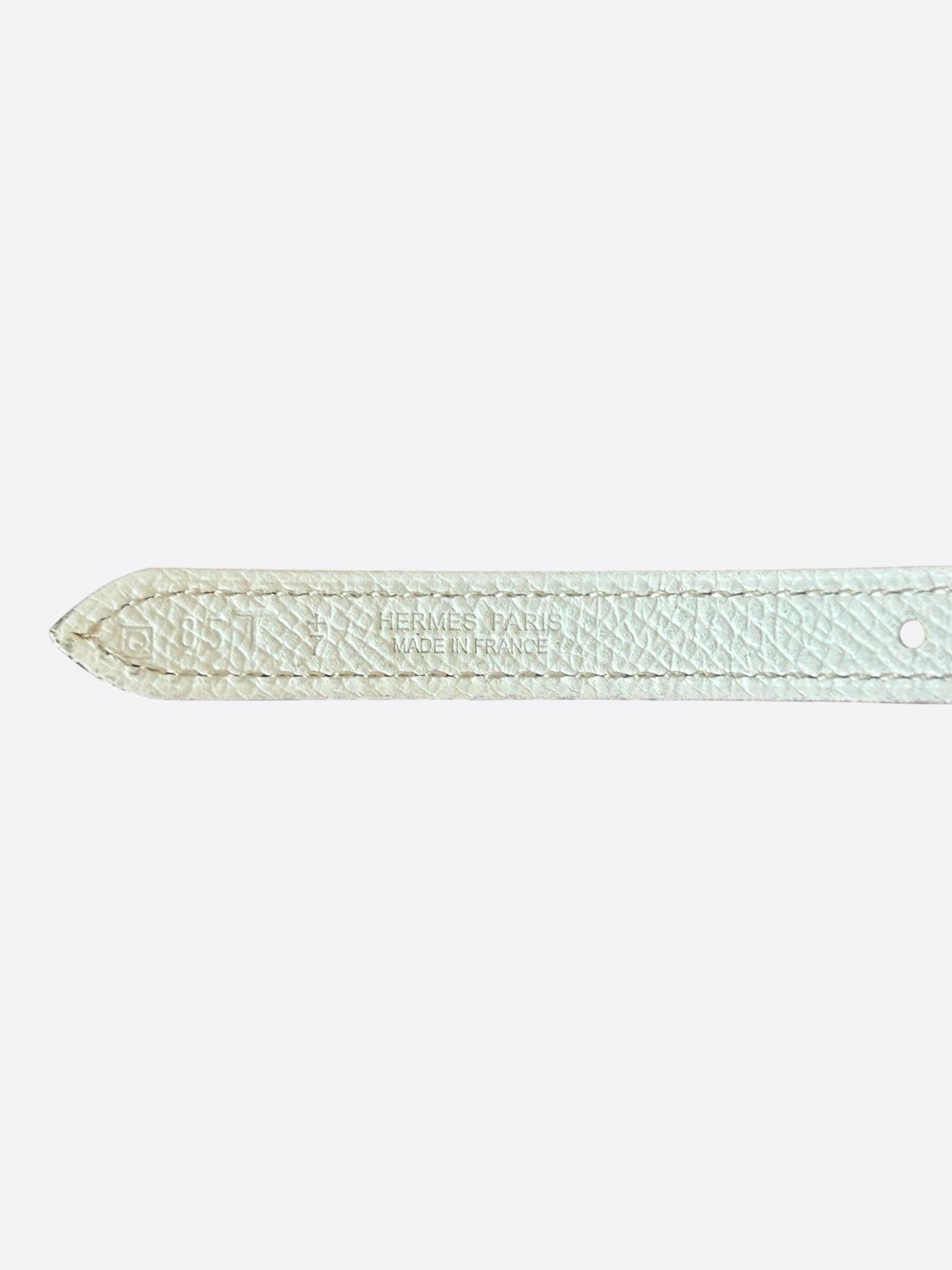 Hermes Hermes Blue & White Rose Gold Mini Constance Belt Size 30 - 3 Thumbnail