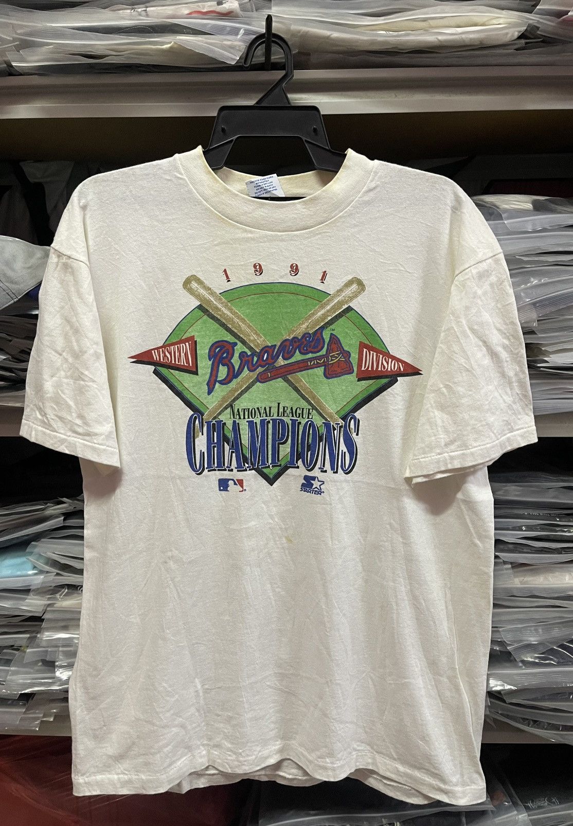 Vintage Vintage 90's Atlanta Braves National League Champions🔥🔥🔥 Size US L / EU 52-54 / 3 - 1 Thumbnail