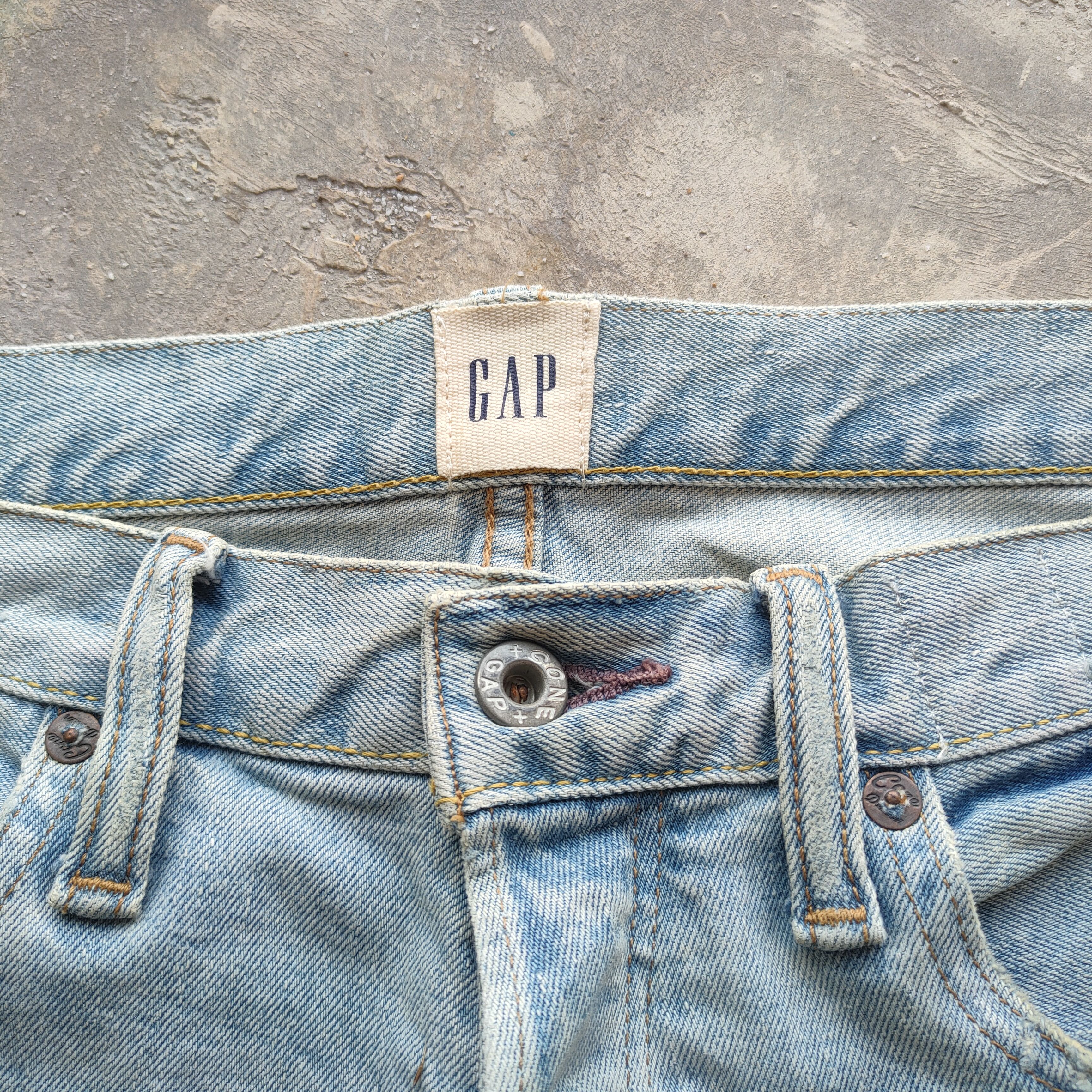 Gap W32 VINTAGE GAP FADED BLUE DISTRESSED JEAN PANTS Size US 32 / EU 48 - 6 Thumbnail