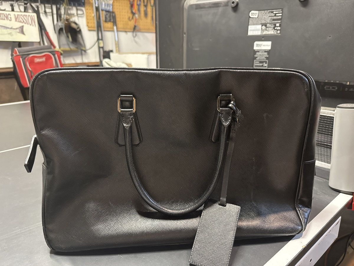 Prada Prada black saffiano leather briefcase shoulder travel bag Size ONE SIZE - 1 Thumbnail