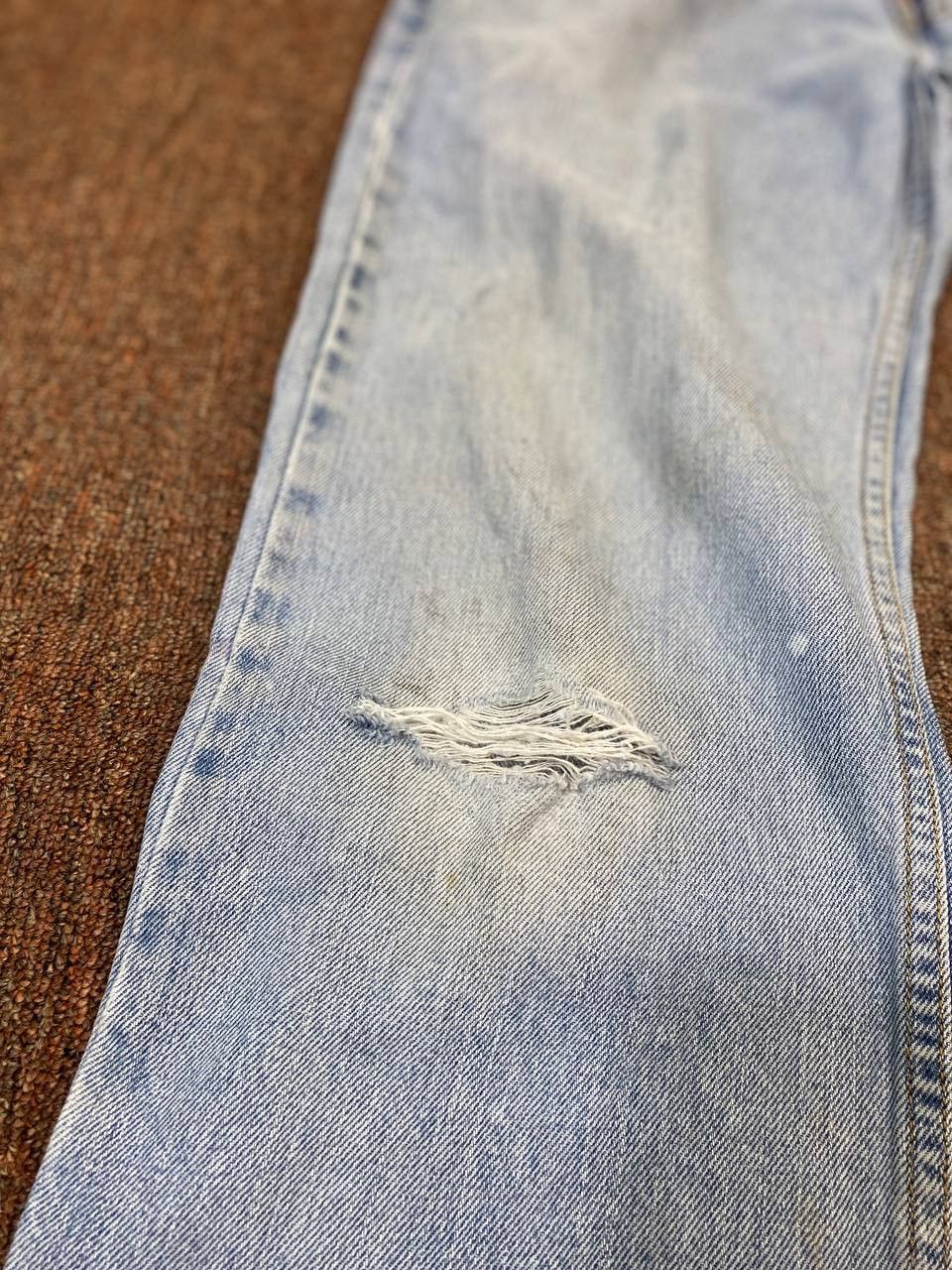 Levi's vintage levis 505 regular fit distressed denim Size US 33 - 8 Thumbnail