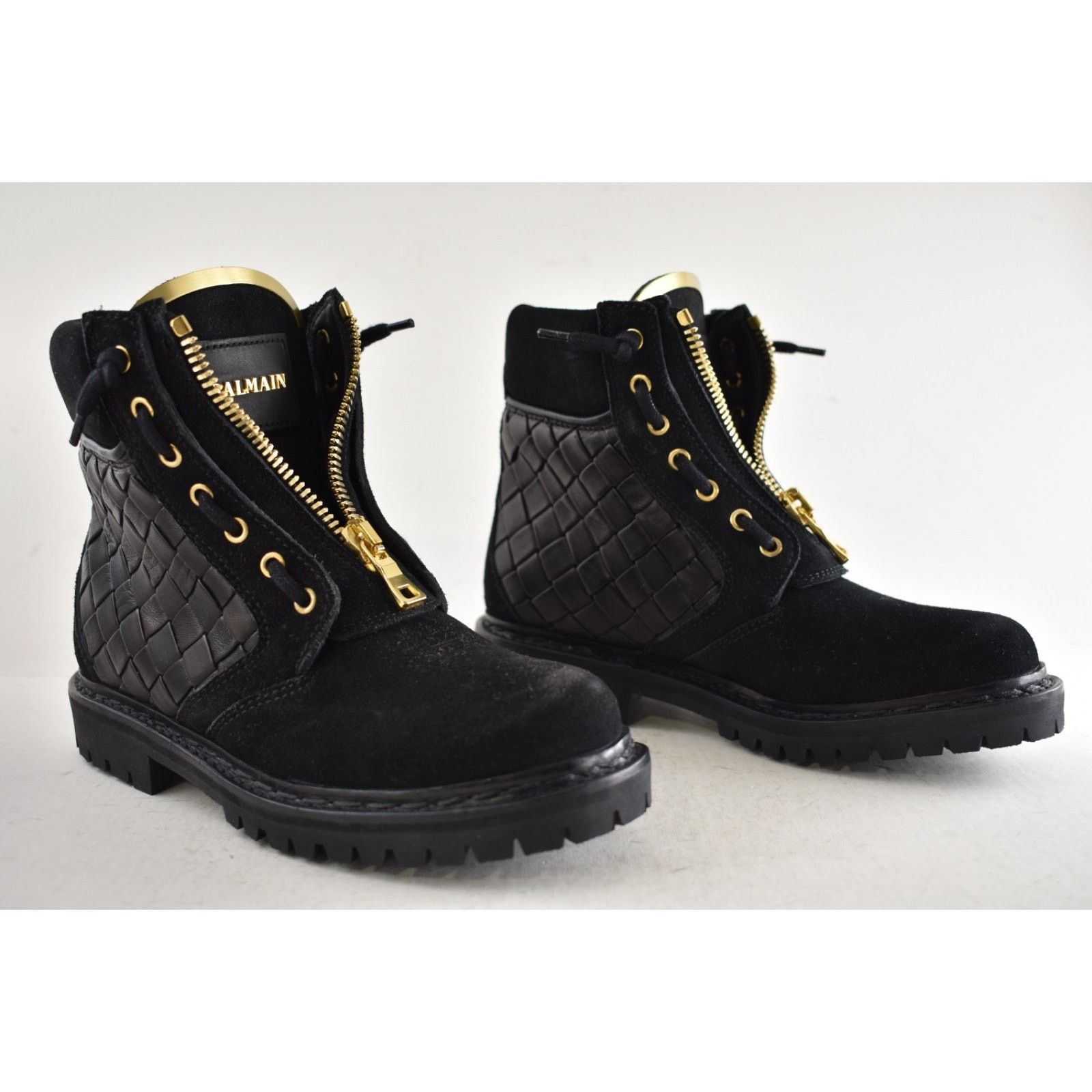 Balmain Balmain Taiga Ranger Leather Suede Gold Zipper Boots 36 Size US 6 / IT 36 - 3 Thumbnail