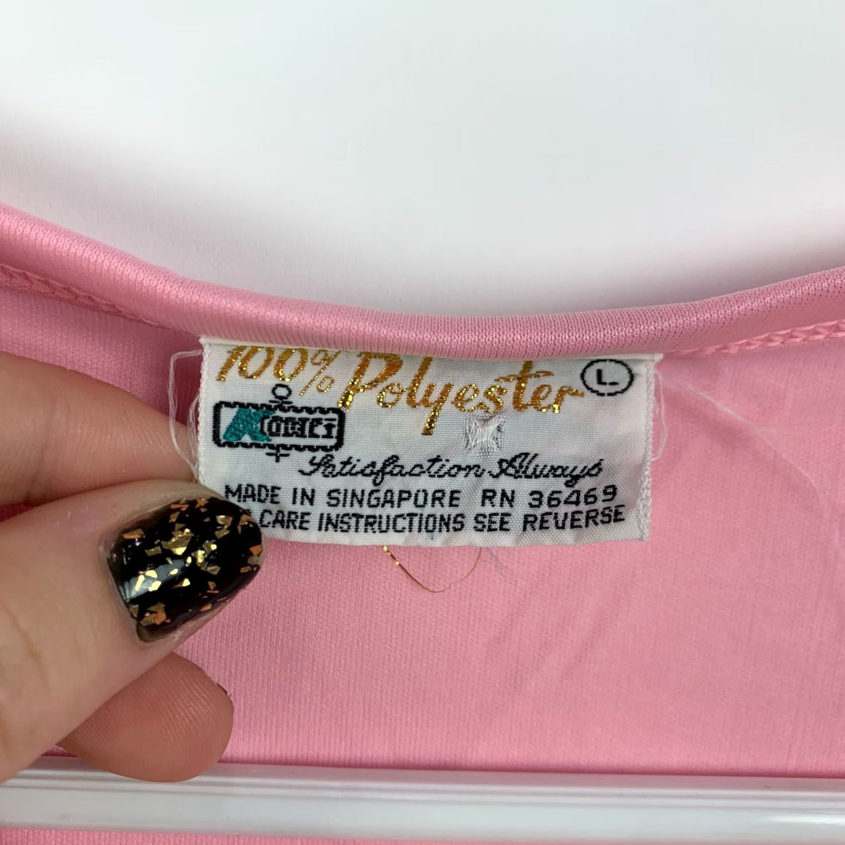 Vintage VINTAGE Kmart Pink 70s Polyester T-Shirt Large Short Sleeve Tee Shirt Casual Womens/Mens Size L / US 10 / IT 46 - 5 Thumbnail
