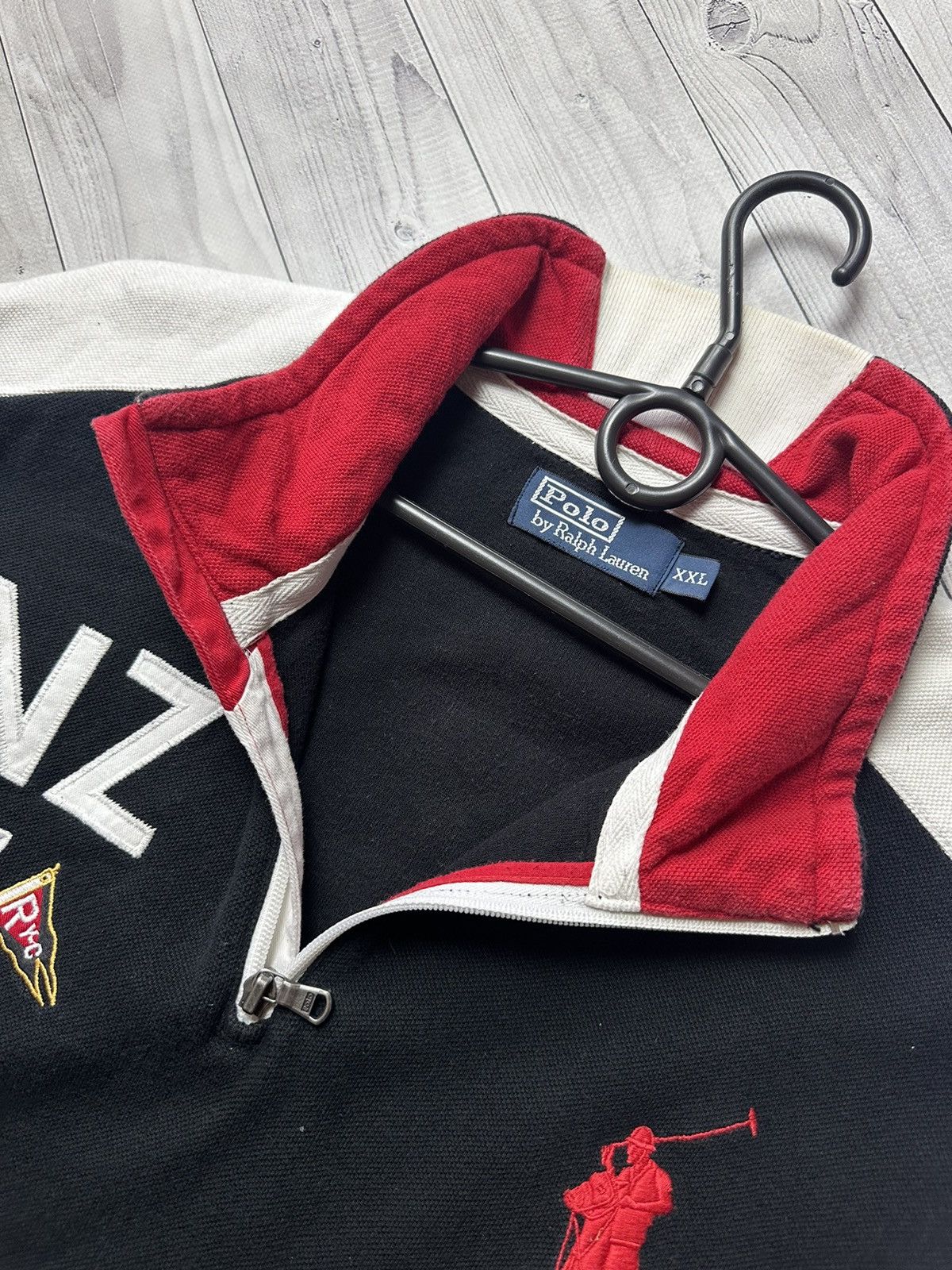 Vintage Vintage polo Ralph Lauren sweatshirt New Zealand zip 1/4 XXL Size US XXL / EU 58 / 5 - 7 Thumbnail