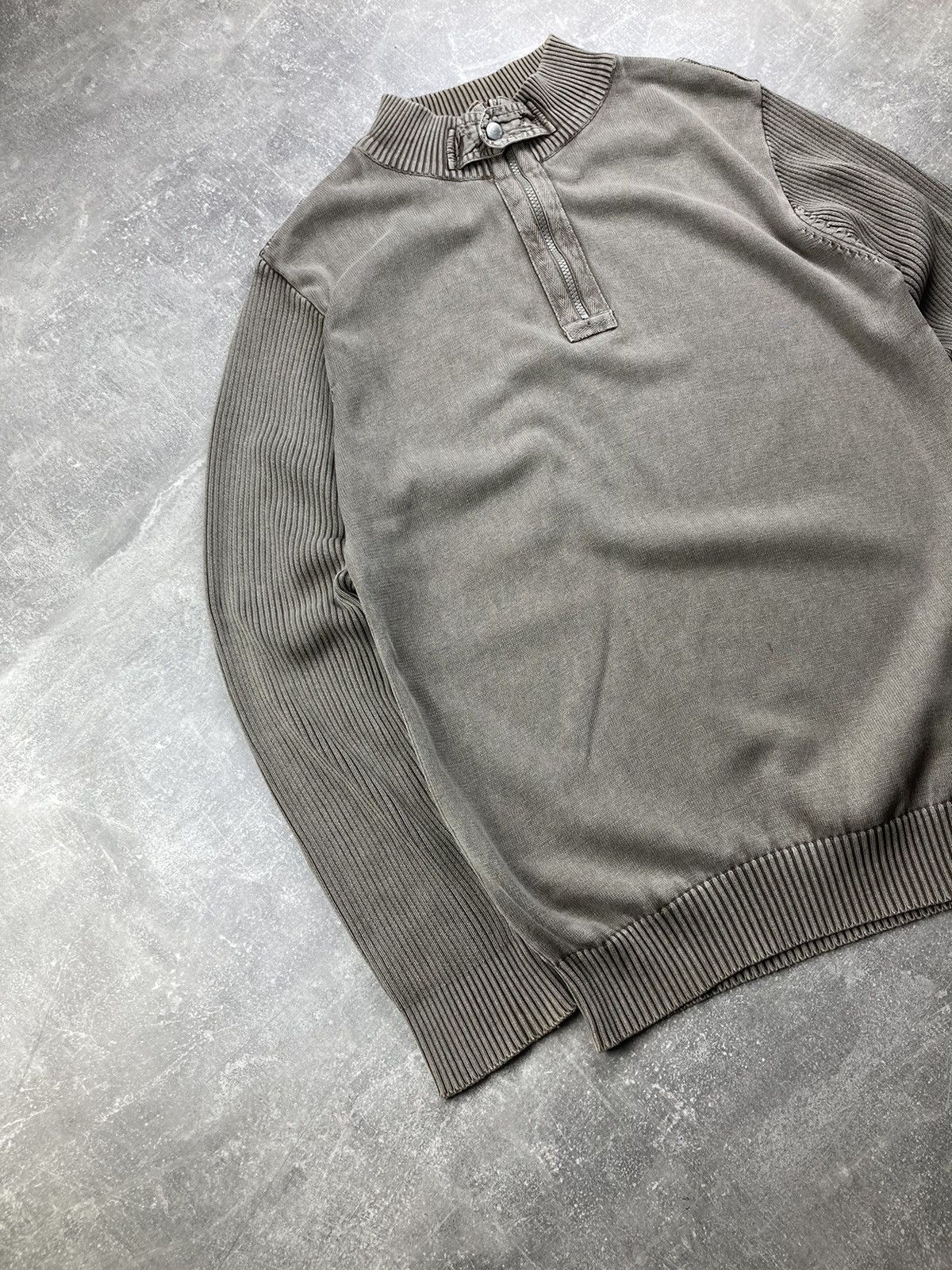 Japanese Brand Vintage Avant garde opium knitted khaki sweater Size US L / EU 52-54 / 3 - 2 Thumbnail