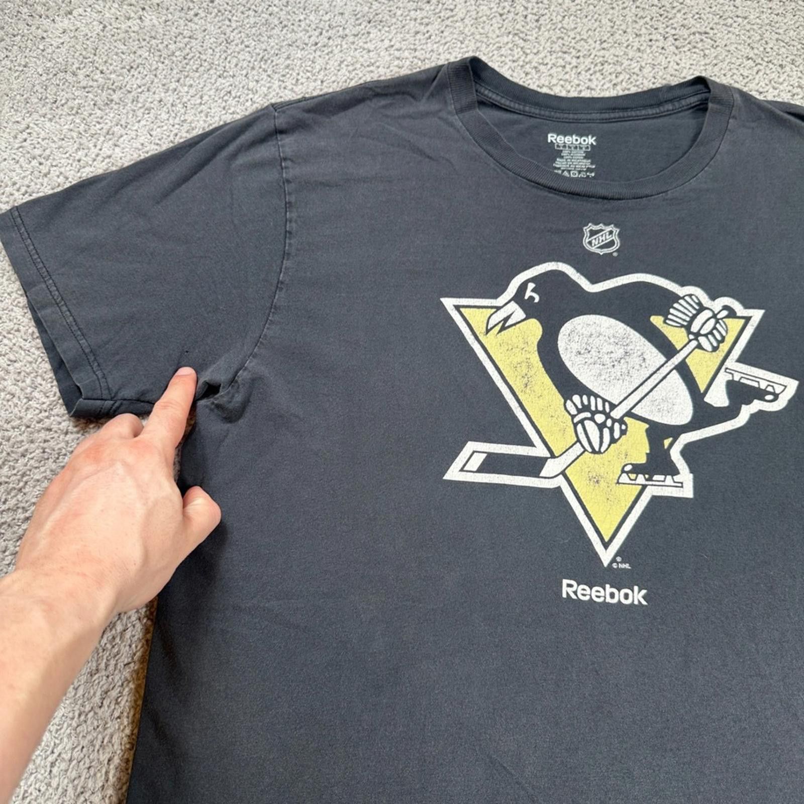 Reebok Reebok NHL Pittsburgh Penguins T Shirt Mens L Black Hockey Size US L / EU 52-54 / 3 - 5 Thumbnail