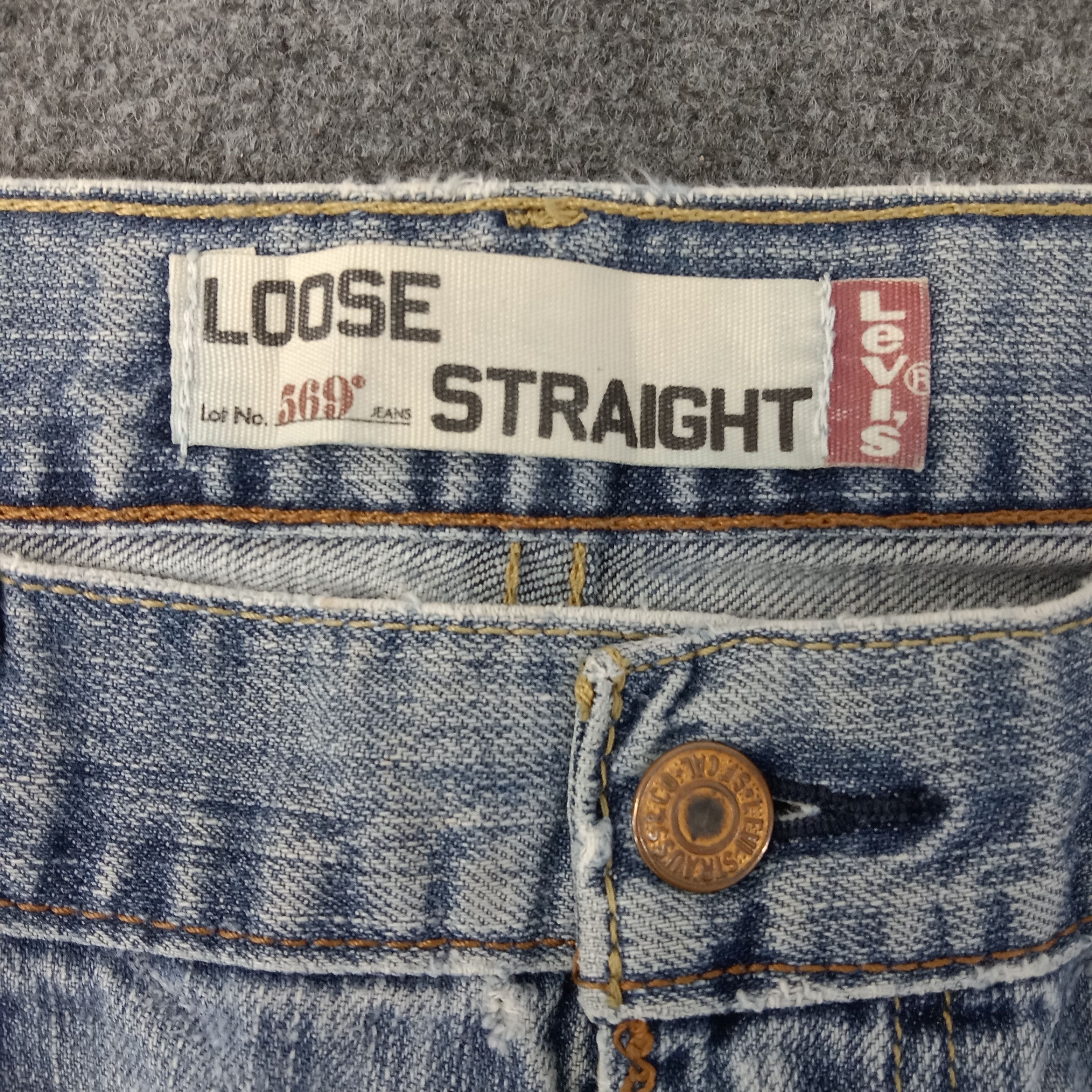 Levi's × Vintage Levi's 569 Loose Straigh America Brand Short Denim Jeans Size US 34 / EU 50 - 3 Thumbnail