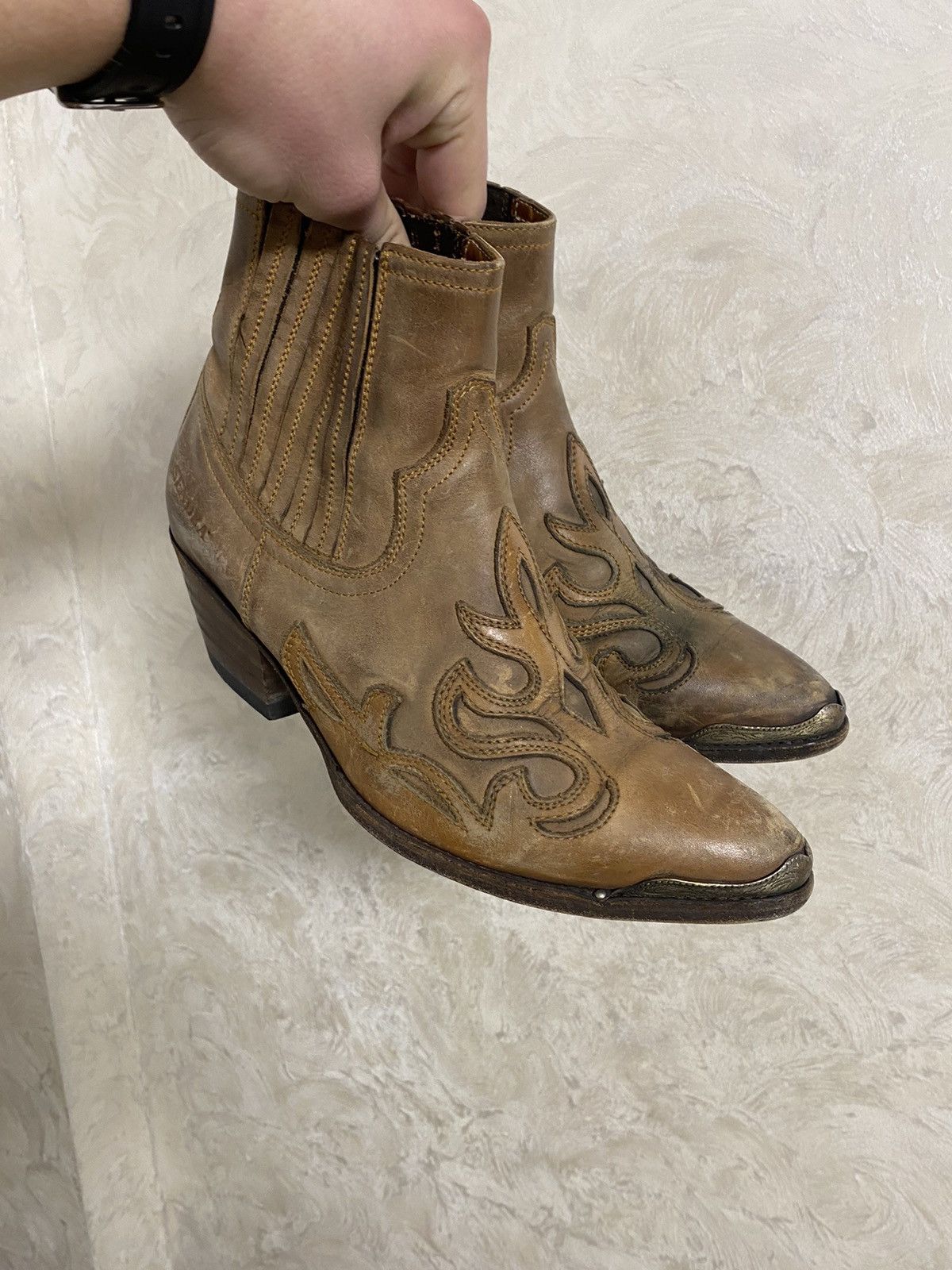 Sendra RPP 300$ Vintage Sendra Japanese Y2K Boots Cowboy AS98 Style Size US 5.5 / EU 38 - 3 Thumbnail