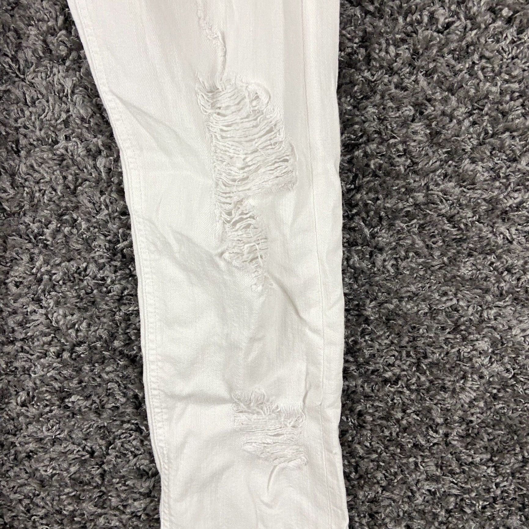Rag & Bone Rag & Bone Women's White Skinny Distressed Jeans Size 26 Size 26" / US 2 / IT 38 - 4 Thumbnail
